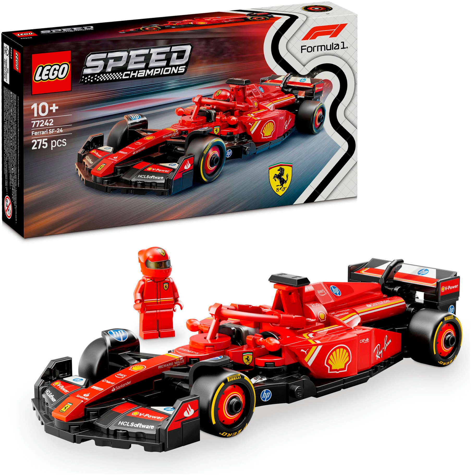 LEGO® Konstruktionsspielsteine »Ferrari SF-24 F1® Rennauto (77242), LEGO® Speed Champions«,...