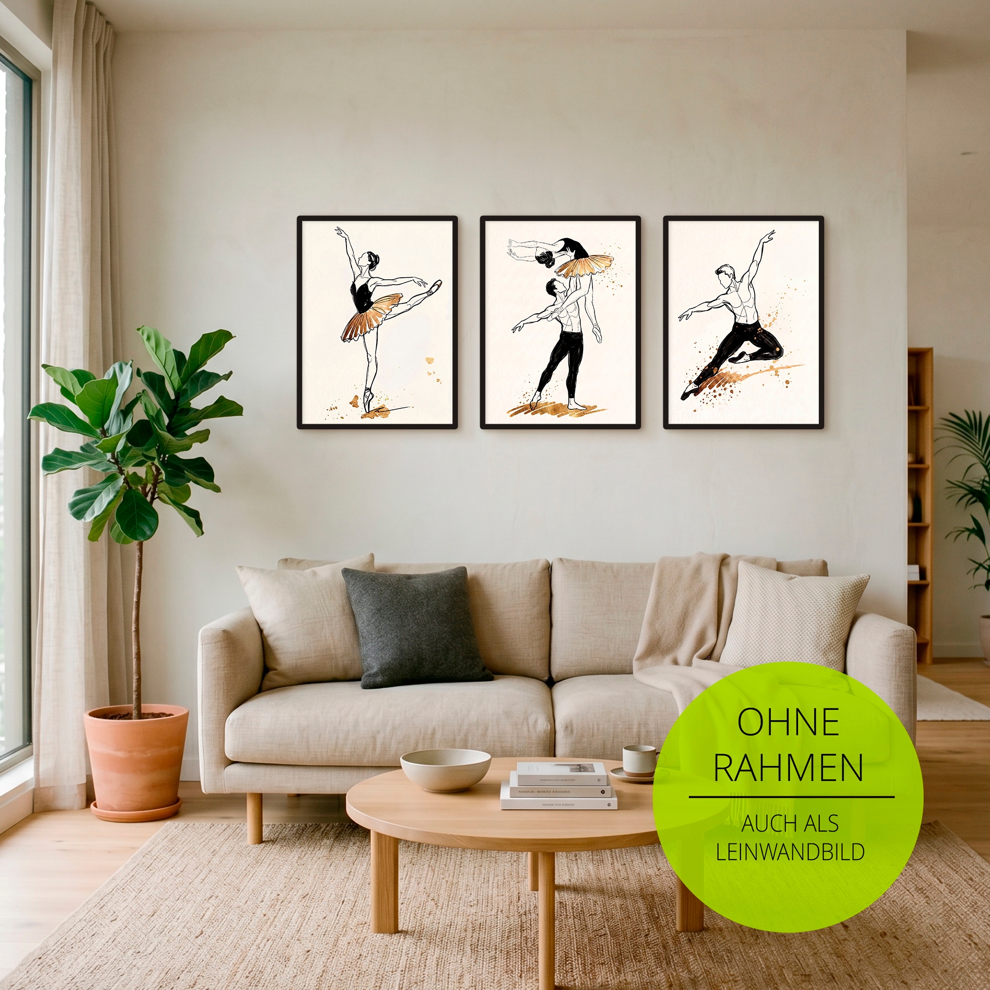 OTTO home Wandbild »Ballet II« Tanz 1 Stk. tlg. als Poster oder Leinwandbild in versch. Größen