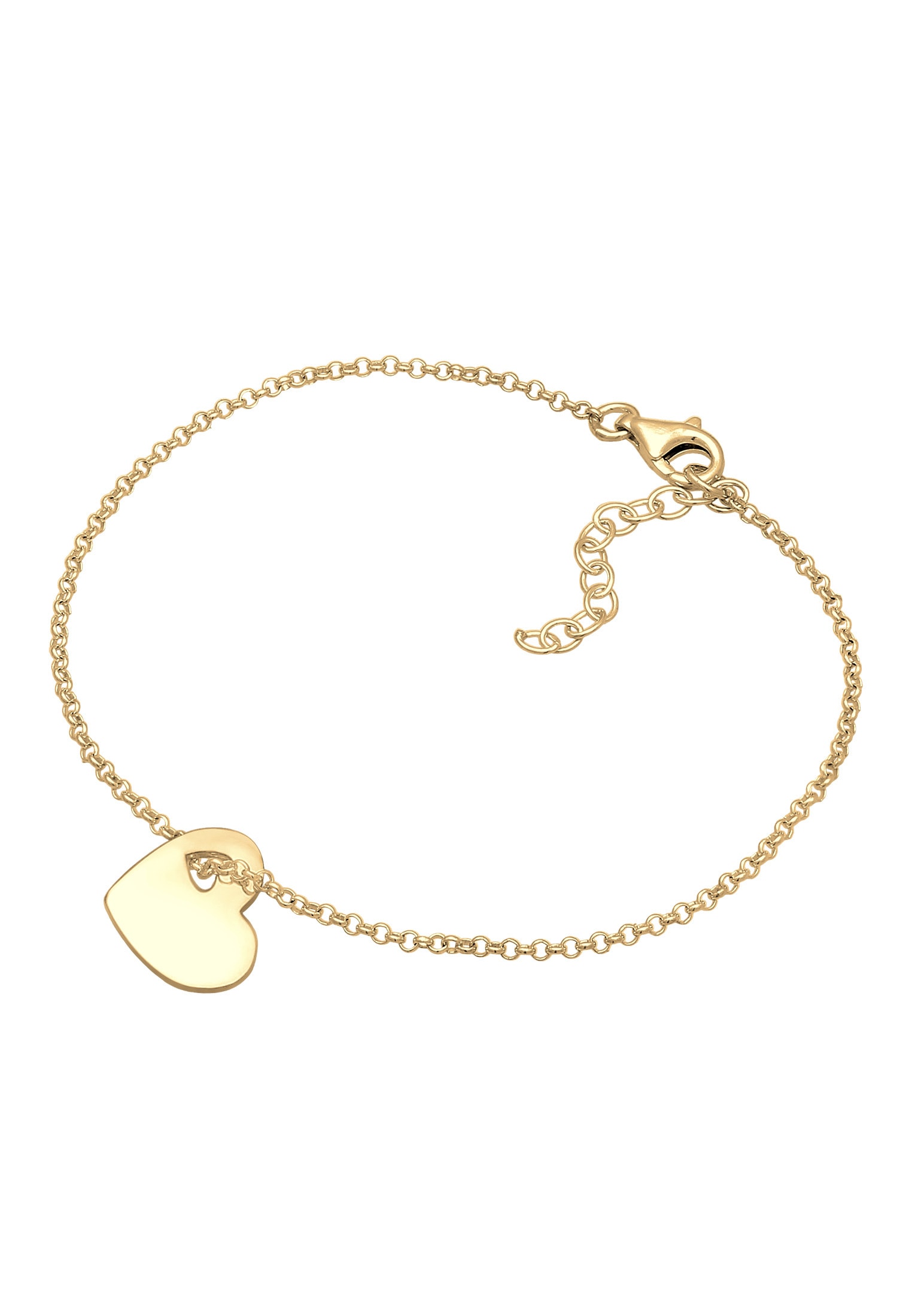 Elli Armkette »Armband Herz Anhänger Symbol Liebe 925 Silber«