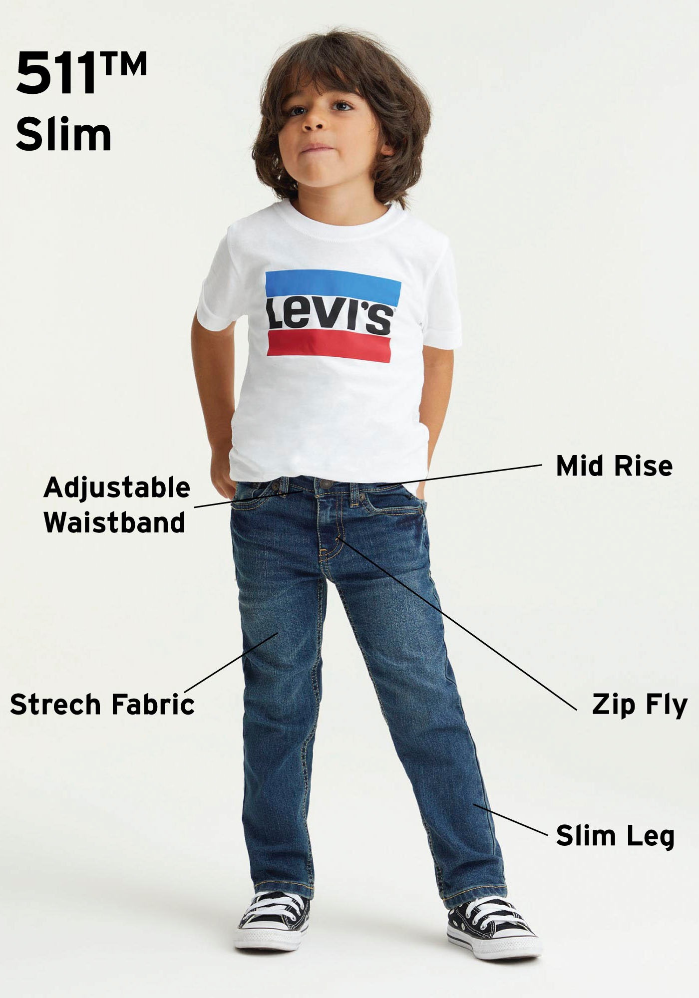 Levi's® Kids Stretch-Jeans »LVB 511 ECO SOFT PERFORMANCE J«, for BOYS