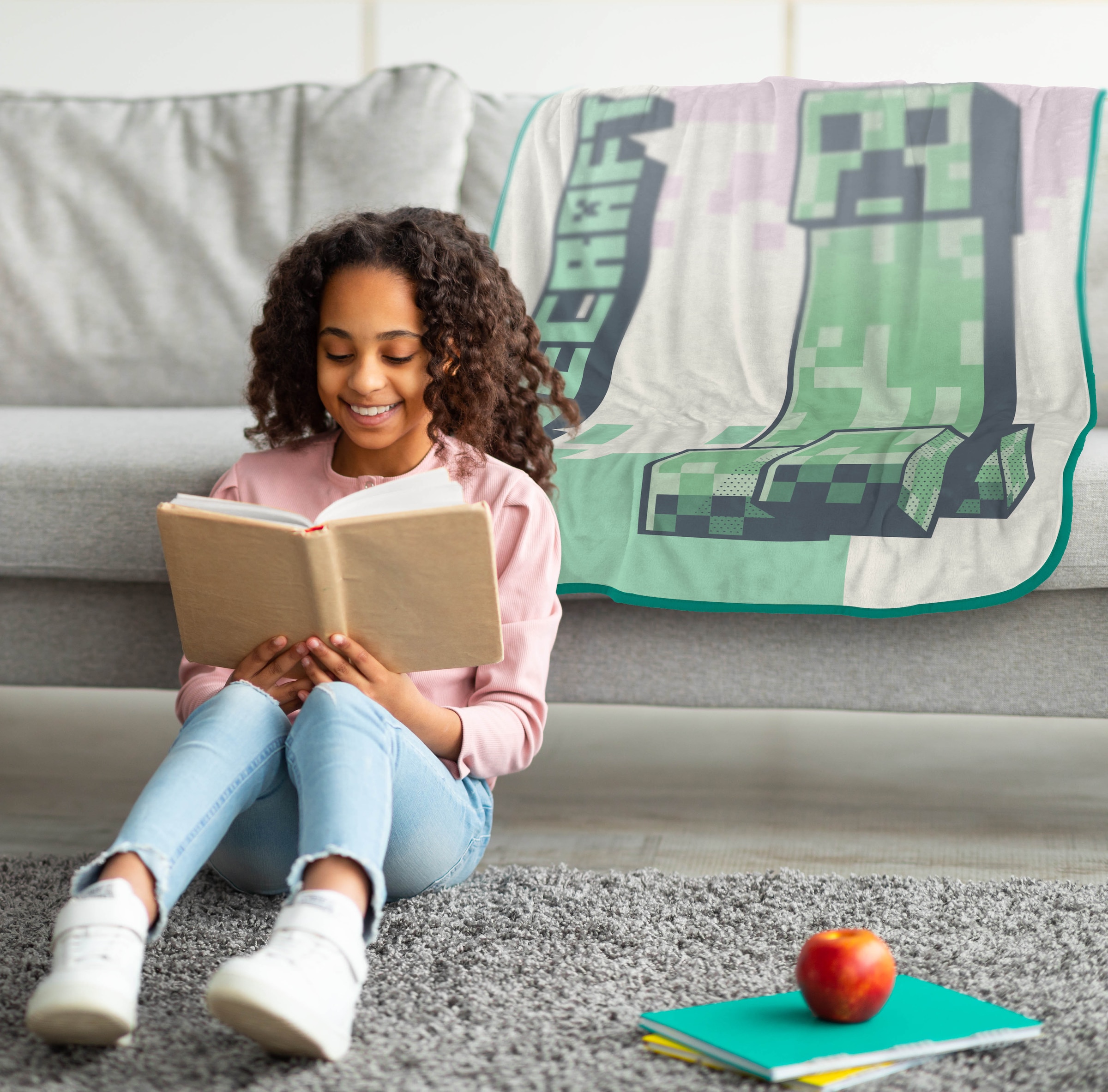 Minecraft Kinderdecke »Minecraft Creeper 130 x 150 cm« flauschig