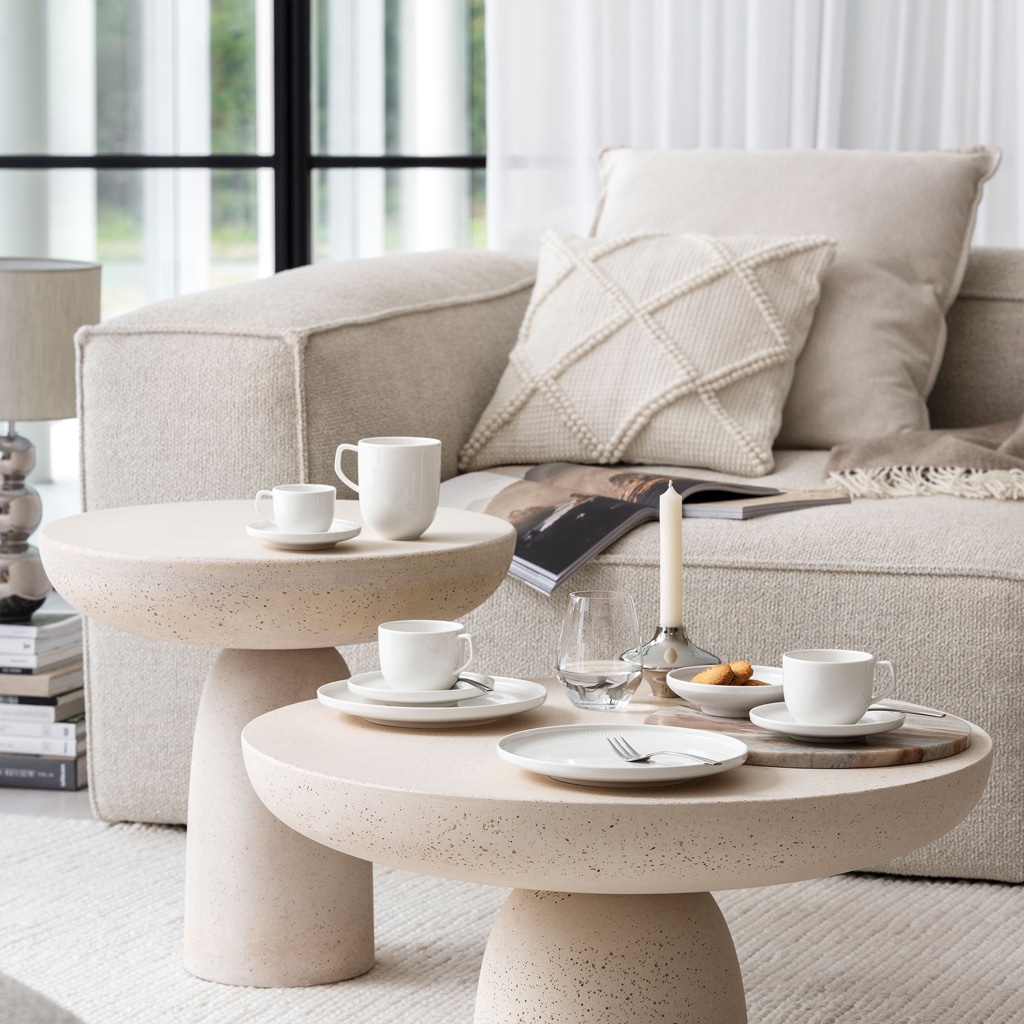Villeroy & Boch Tasse »Kaffeetassen mit Untertassen Afina 150 ml 6er Set weiß«