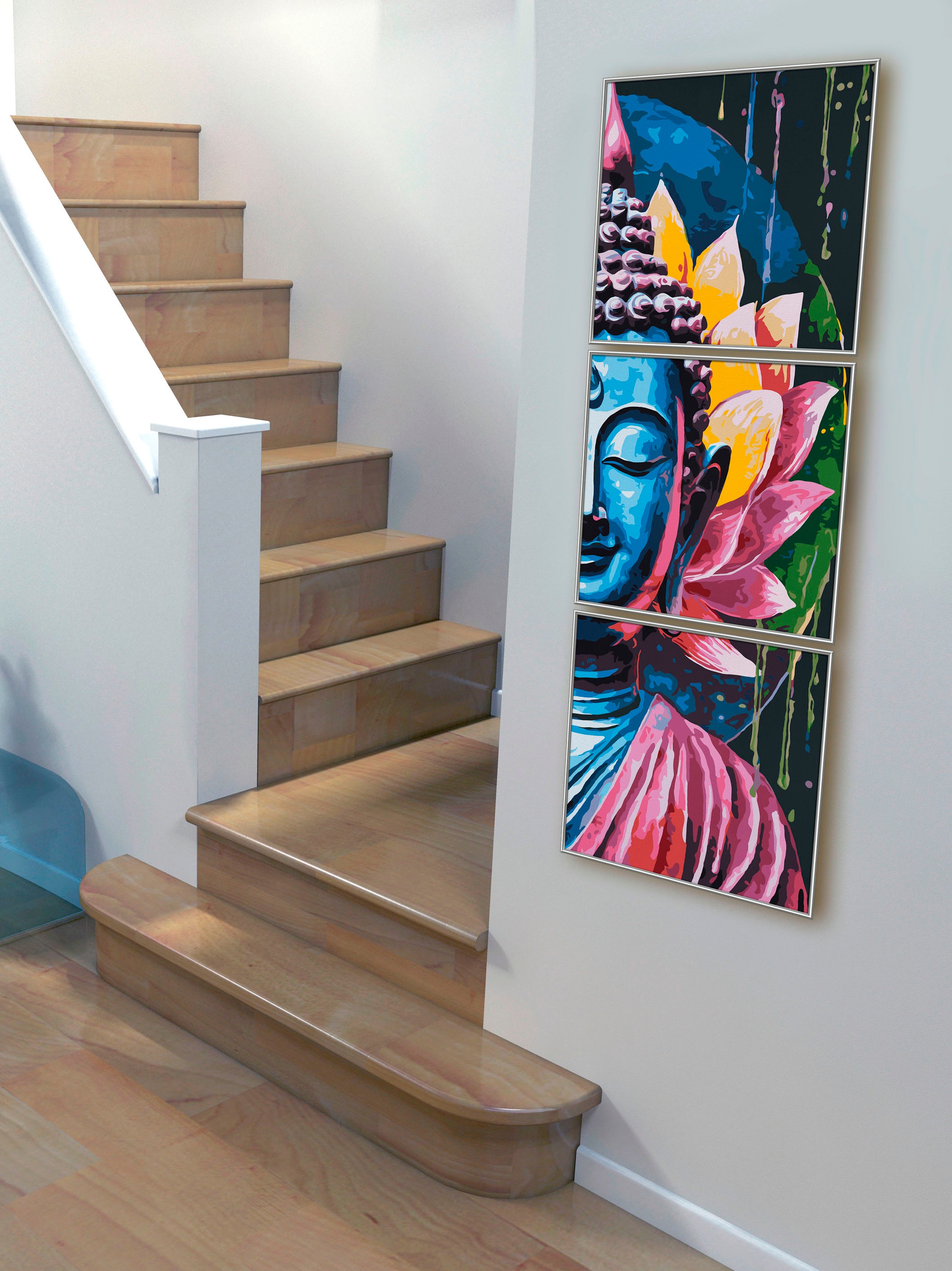 Schipper Malen nach Zahlen »Meisterklasse Triptychon - Buddha«, Made in Germany
