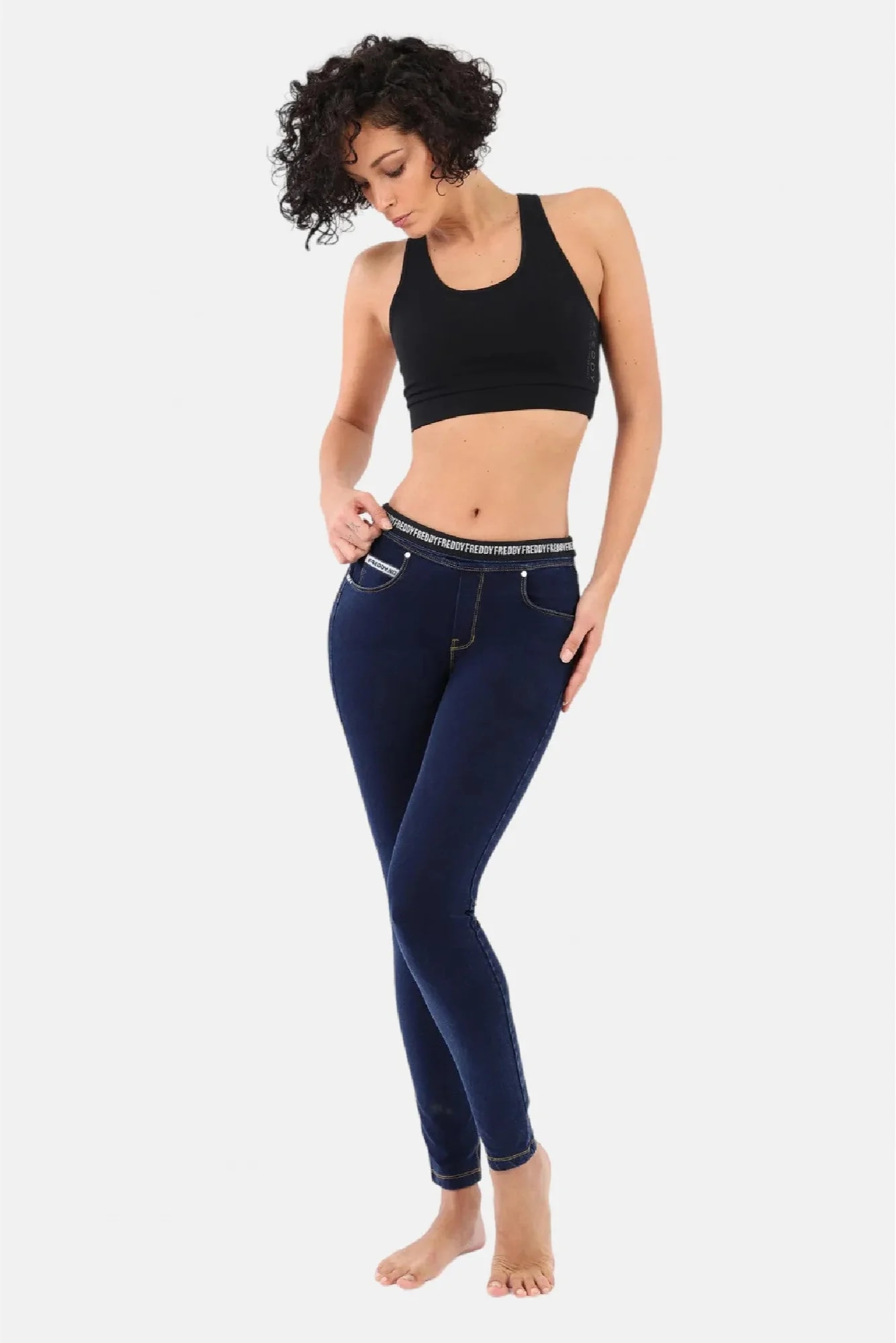 Freddy Shapingleggings »NOW SKINNY  YOGA«  mit Lifting & Shaping Effekt und Umschlagbund