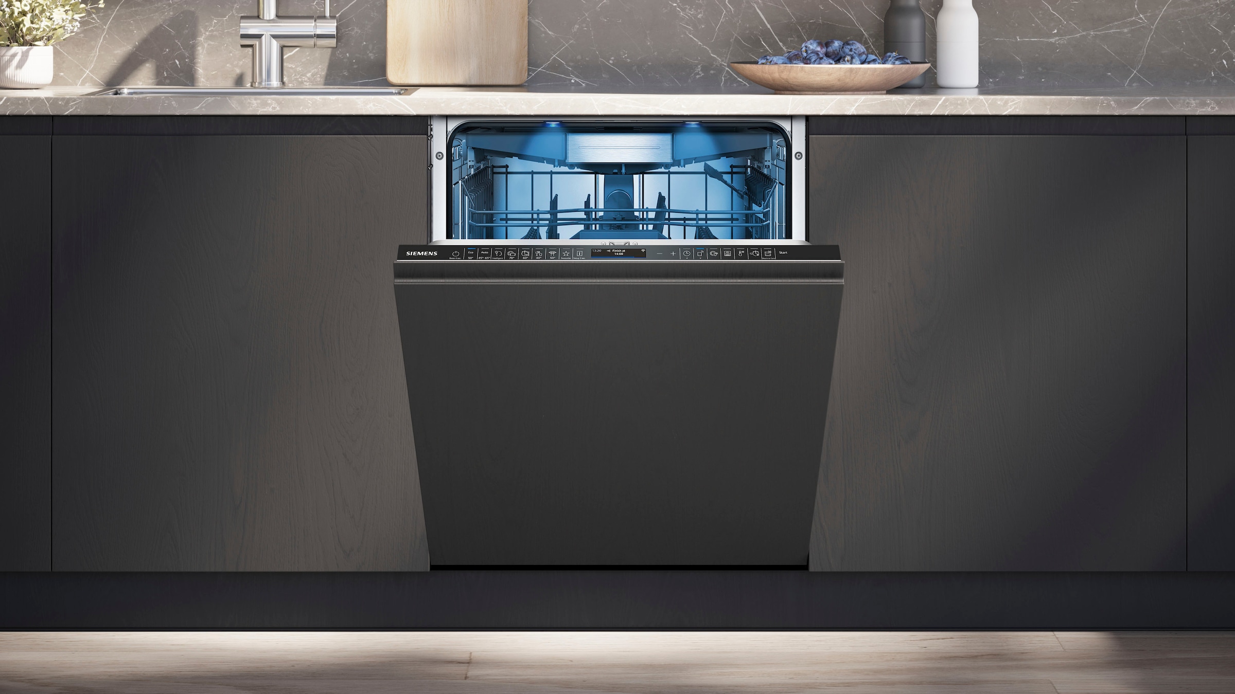 SIEMENS vollintegrierbarer Geschirrspüler iQ700 »SN87TX00CE«, 14 Maßgedecke, Made in Germany