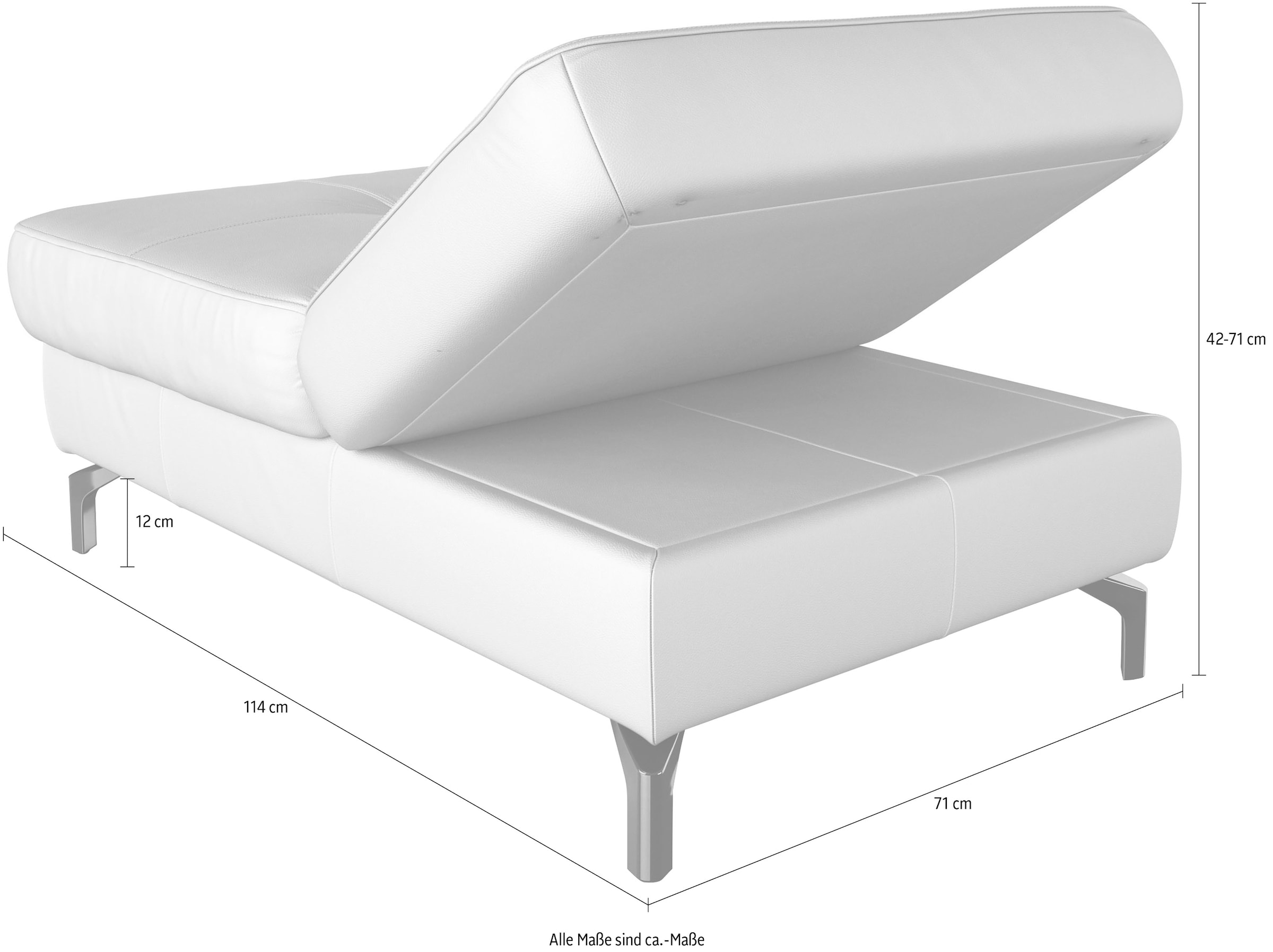 sit&more Hocker »Bendigo« mit Klappfunktion, Bodenfreiheit 12 cm, wahlweise in 2 Fußfarben
