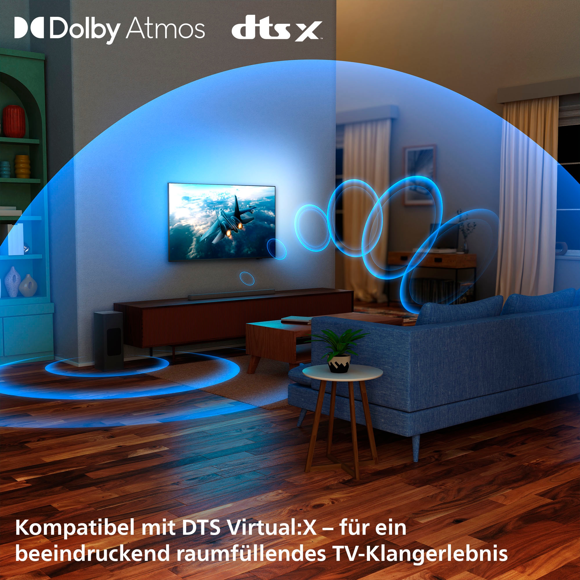 Philips Soundbar »TAB8200/10« 2.1 (A2DP Bluetooth | AVRCP Bluetooth | Bluetooth App-Steuerung | Bassregelung | Nacht Modus | USB-Wiedergabe 160 W)