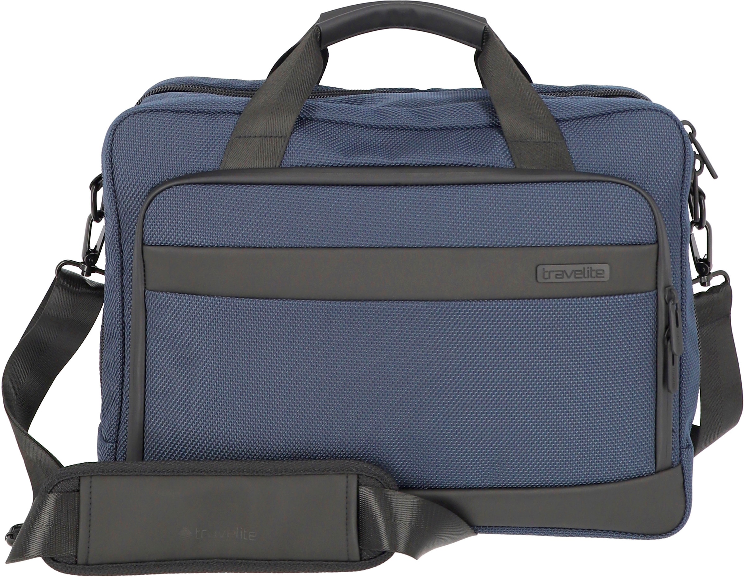 travelite Laptoptasche »Meet, marine«, Arbeitstasche mit 15,6-Zoll Laptopfach und Trolley-Aufsteck-System