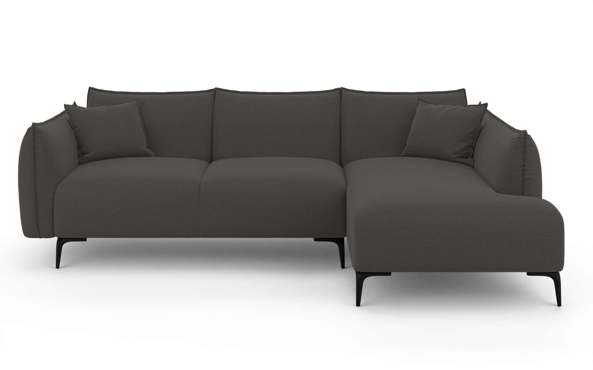 LeGer Home by Lena Gercke Ecksofa »Adelita mit Ottomane links oder rechts bestellbar, B/H/T 270/97/168« L-Form mit Wellenunterfederung, enthält 2 Zierkissen