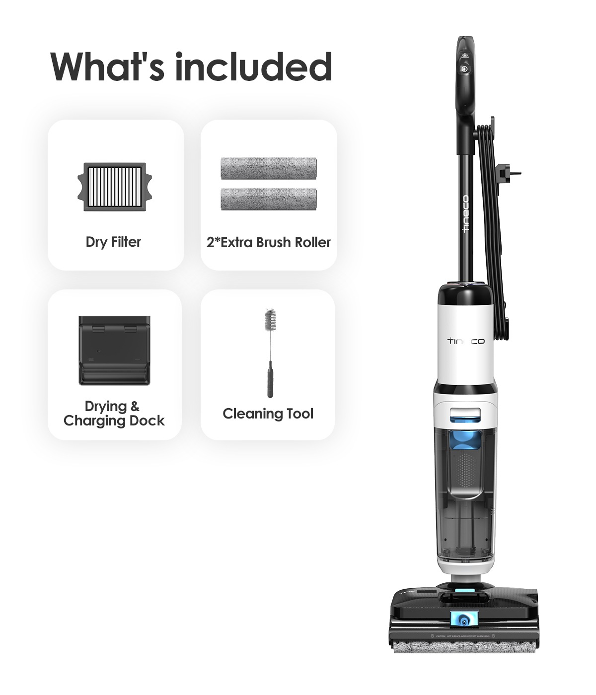 Tineco Nass-Trocken-Sauger »FLOOR ONE S6 Stretch Steam Plus Dampfreiniger« mit 160° Grad hygienischer Dampfreinigung, für Flecken und Tierhaare