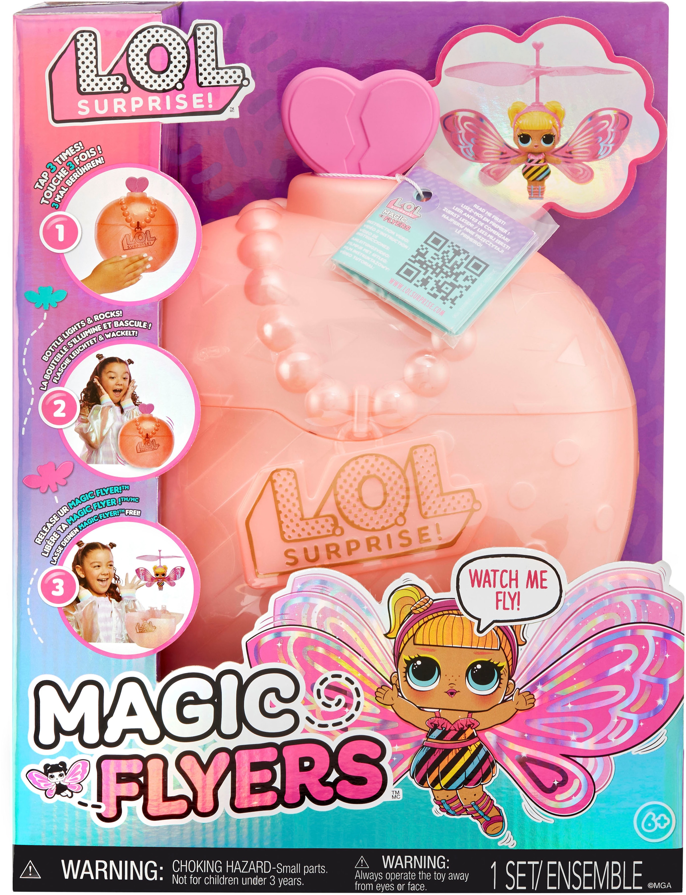 L.O.L. SURPRISE! Minipuppe »Magic Flyers - Flutter Star (Pink Wings)«, mit Licht