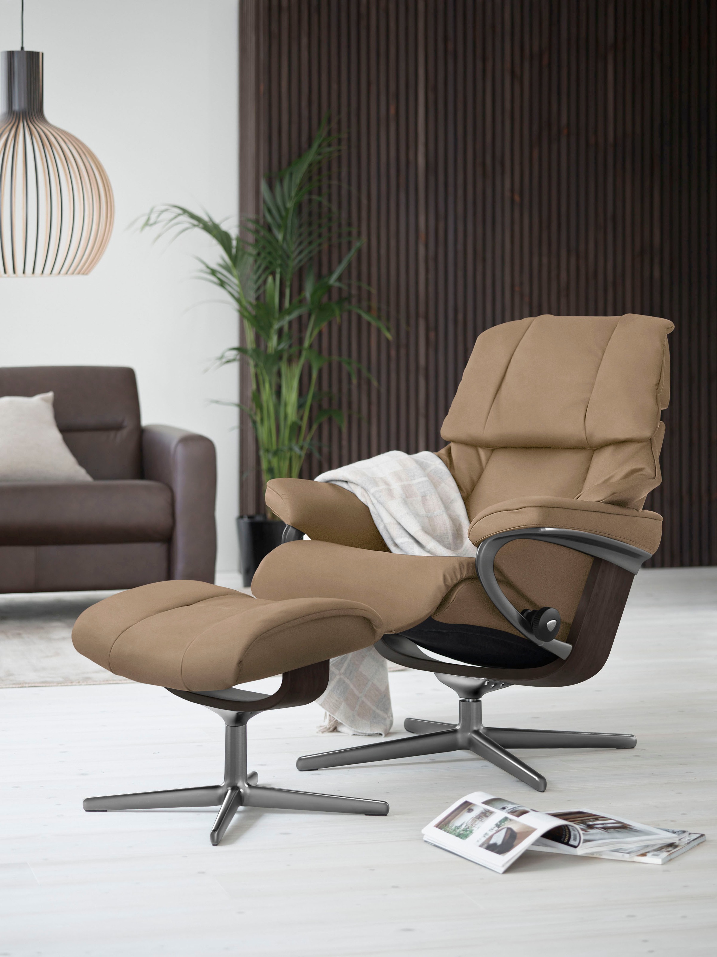 Stressless® Fußhocker »Reno« mit Cross Base, Größe S, M & L, Holzakzent Wenge