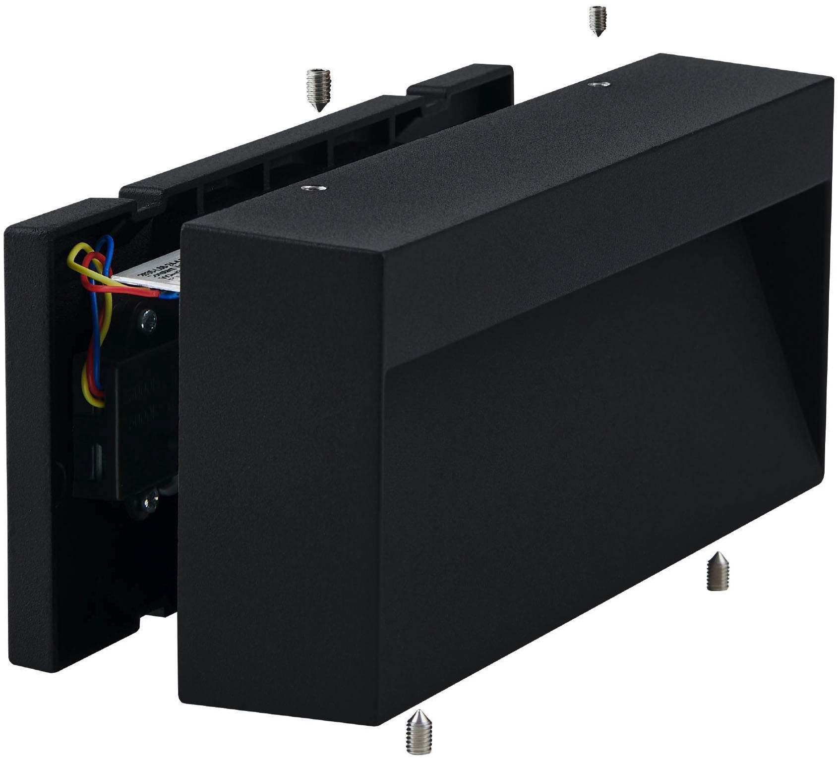 EGLO Wandleuchte »Maruggio Wandlampe, Außenbeleuchtung, Außenleuchte aus Aluminium, IP65« LED-Modul 1 Stk. Kaltweiß | Neutralweiß | Warmweiß Wand-/Deckenleuchte - L20 x H9 x AL3,5 cm - schwarz - 1X4,8W inkl.