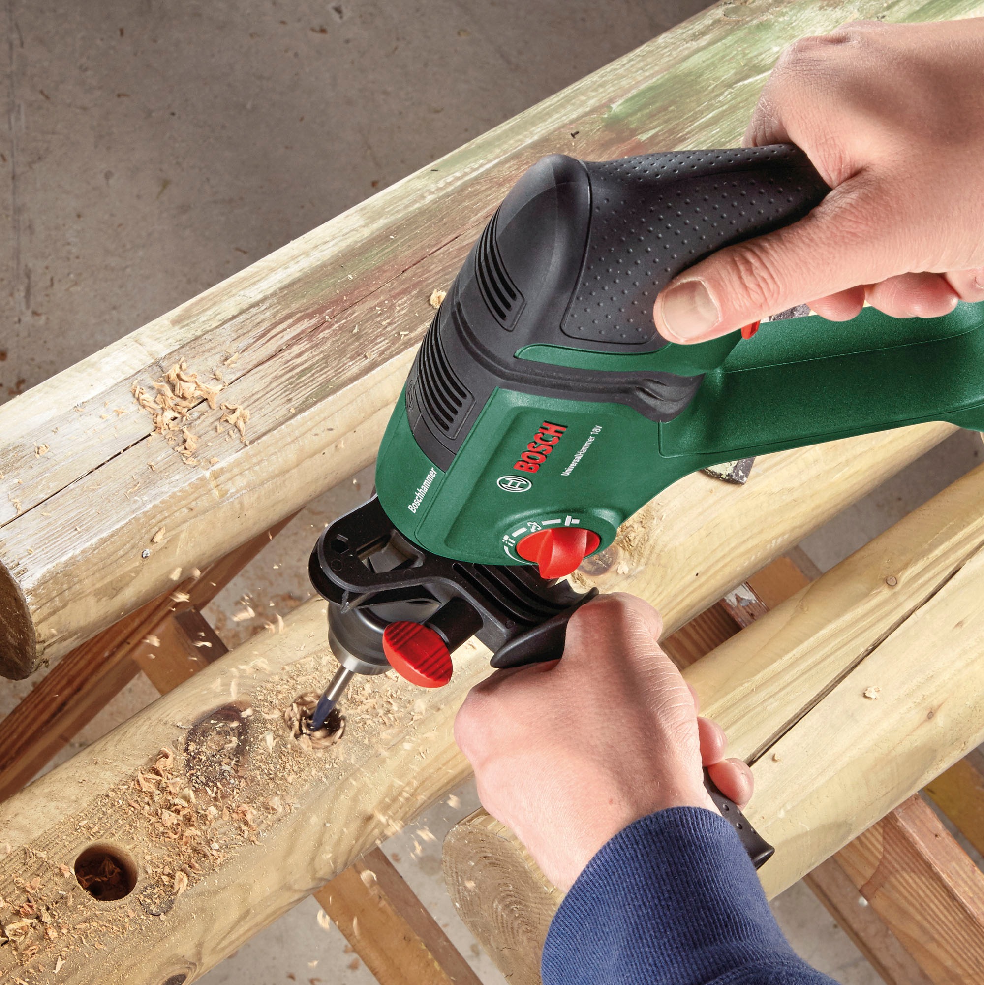 Bosch Home & Garden Akku-Bohrhammer »UniversalHammer«, mit Akku 18V/4,0Ah und Ladegerät AL 1