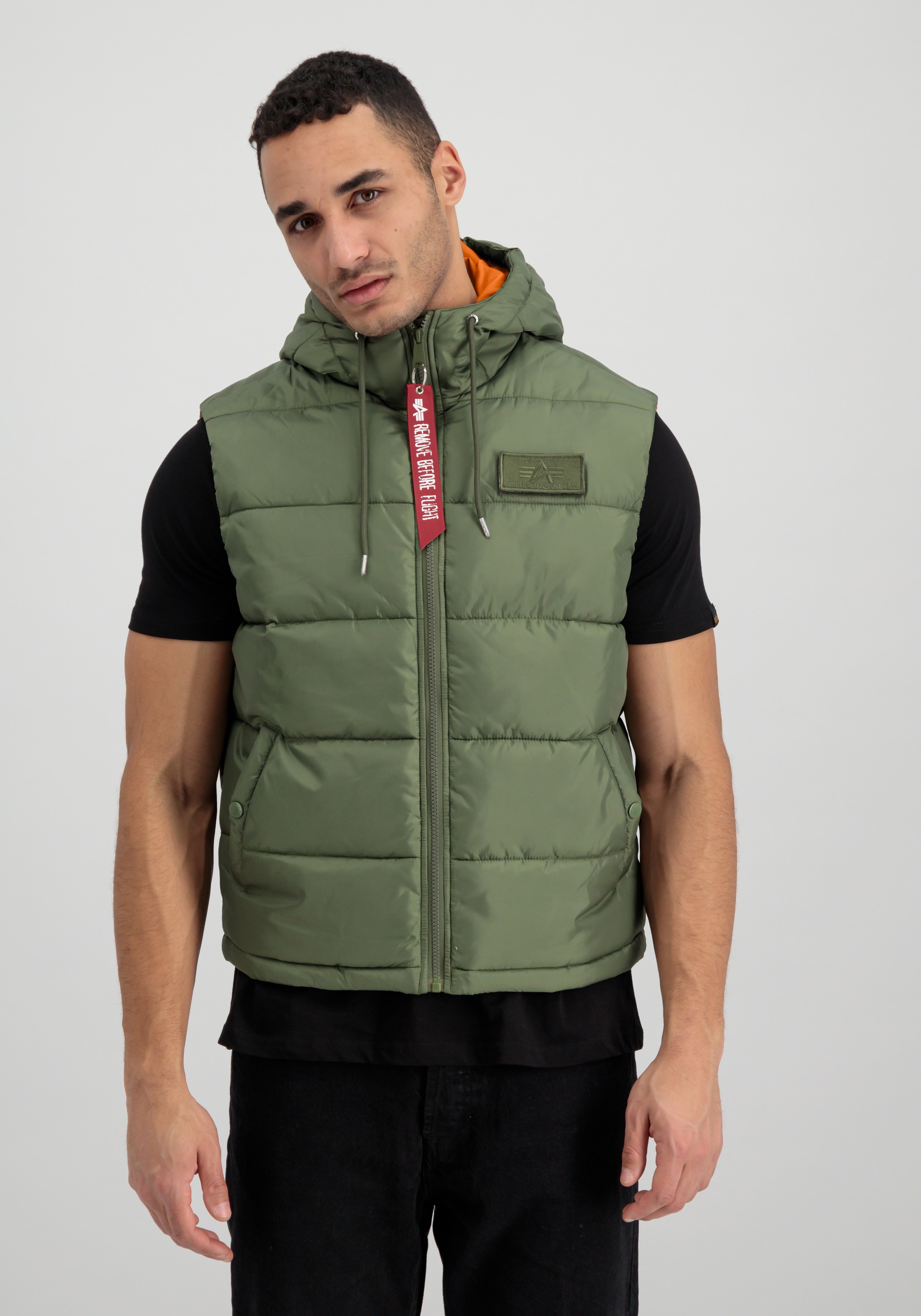 Alpha Industries Blouson »Alpha Industries Men - Vests Hooded Puffer Vest FD«