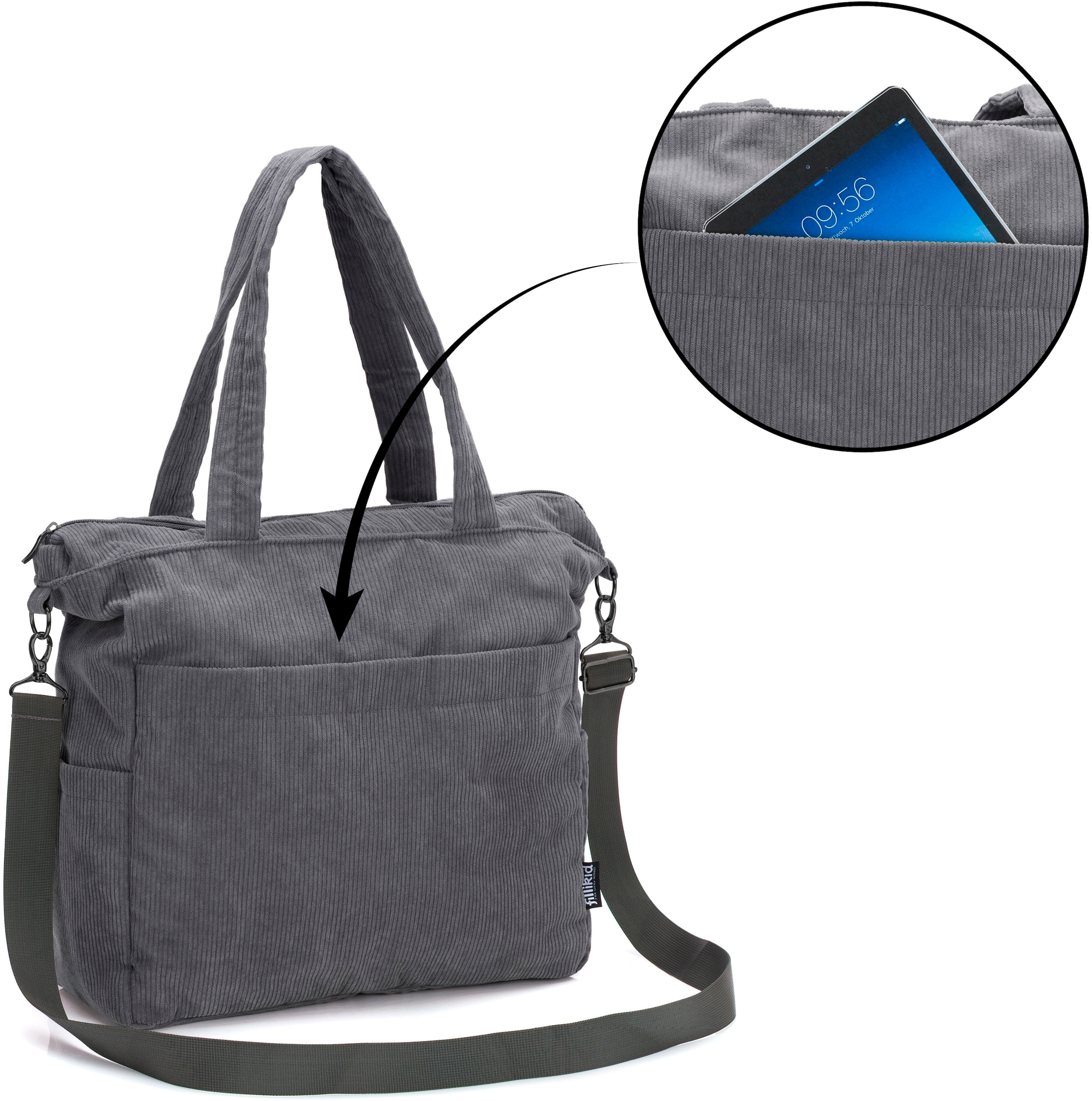 Fillikid Wickeltasche »Cord«, inklusive Thermotasche