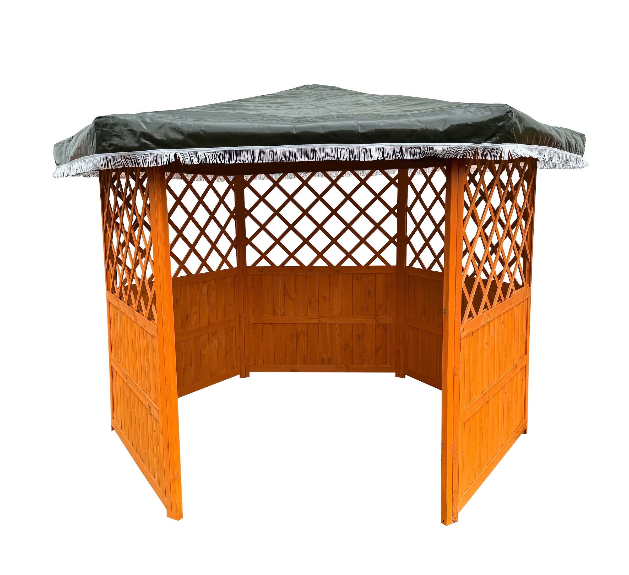promadino Pavillon »Marburg«, (Set), BxT: 309x309 cm, inkl. Sitzgruppe und Brüstung