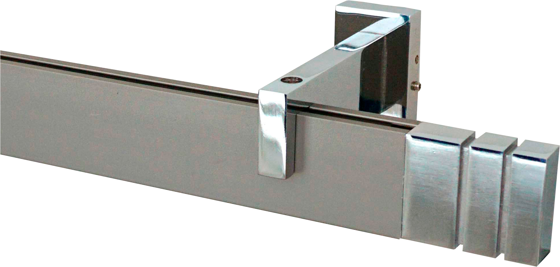 GARESA Gardinenstange »FLAT« 1 läufig-läufig Wunschmaßlänge Rechteckprofil, Wandmontage, perfekter Lauf, modern, verlängerbar