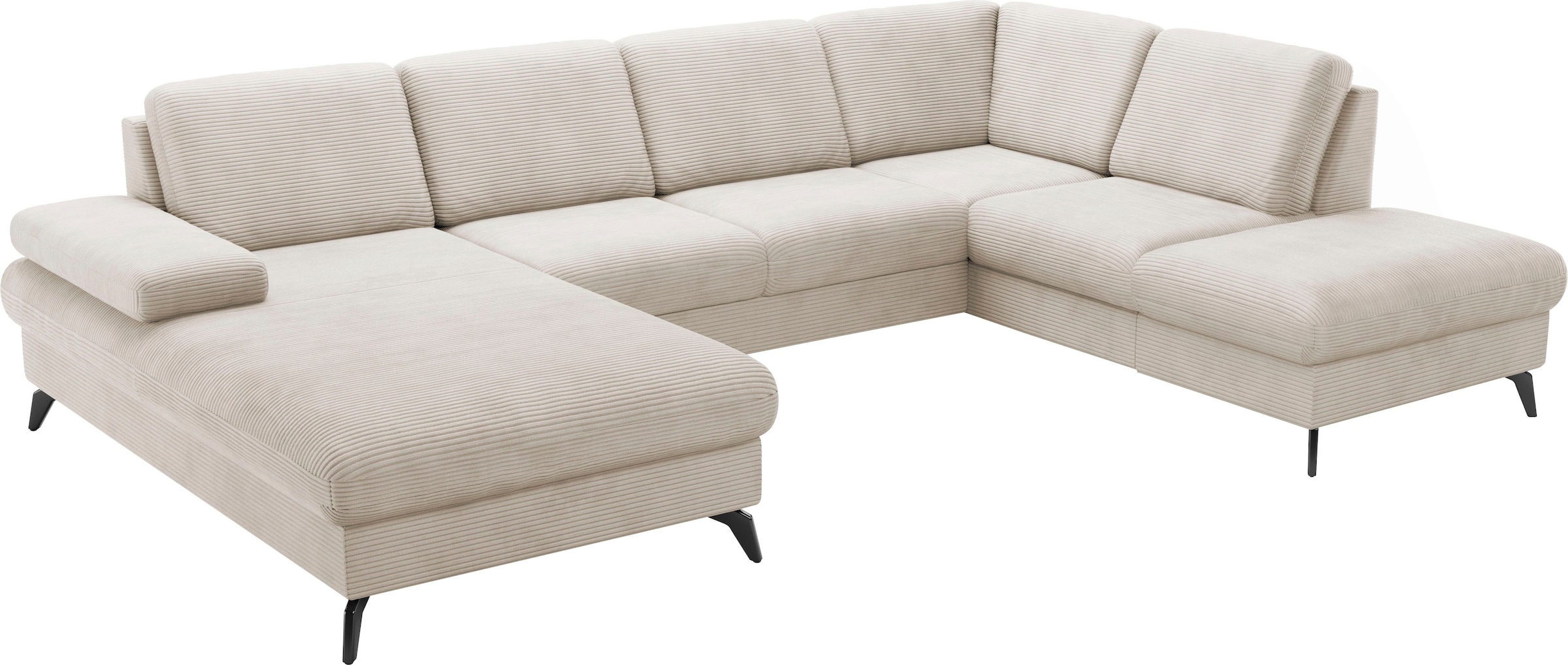 sit&more Wohnlandschaft »Morris Jubi U-Form«, inkl. Armteilfunktion und 1 Zierkissen, wahlweise mit Bettfunktion