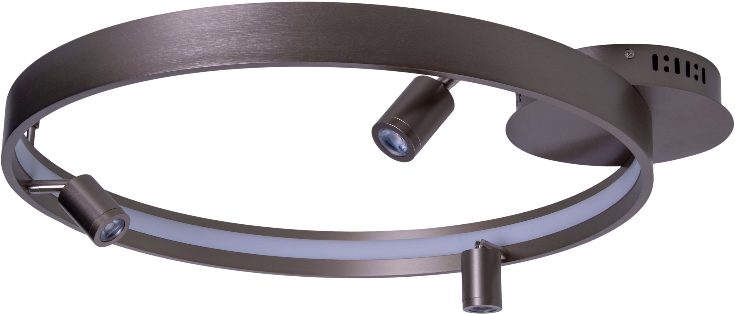 näve LED Deckenleuchte »Tristan«, 4 flammig, Leuchtmittel LED-Modul | LED fest integriert, Deckenlampe warmweiß, L: 65cm, 37W, stahl-blank, inkl. Trafo, IP20