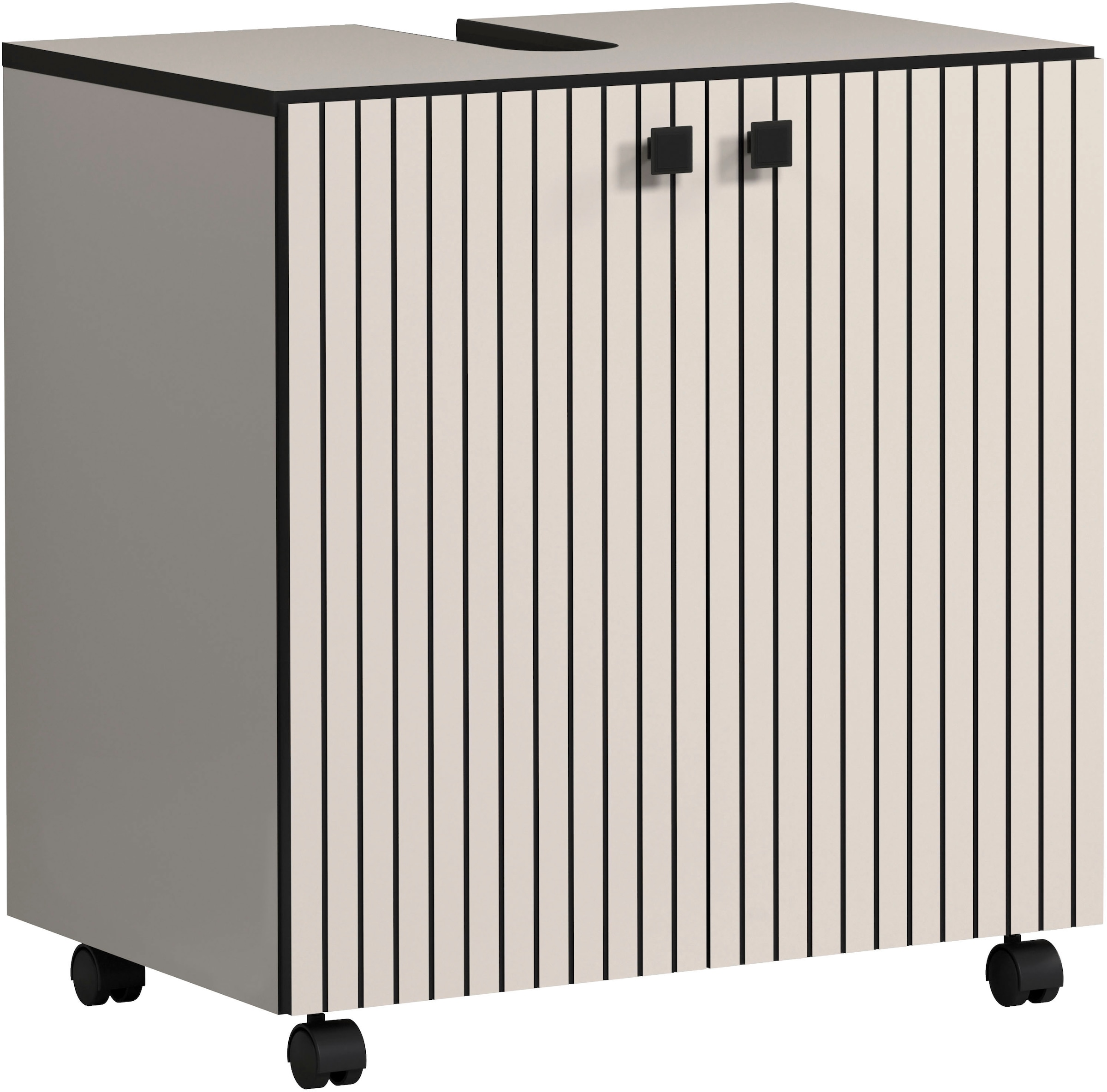 welltime Waschbeckenunterschrank »Amrum« Waschtisch auf Rollen - (B/T/H) wahlweise 60-80/42/64 cm