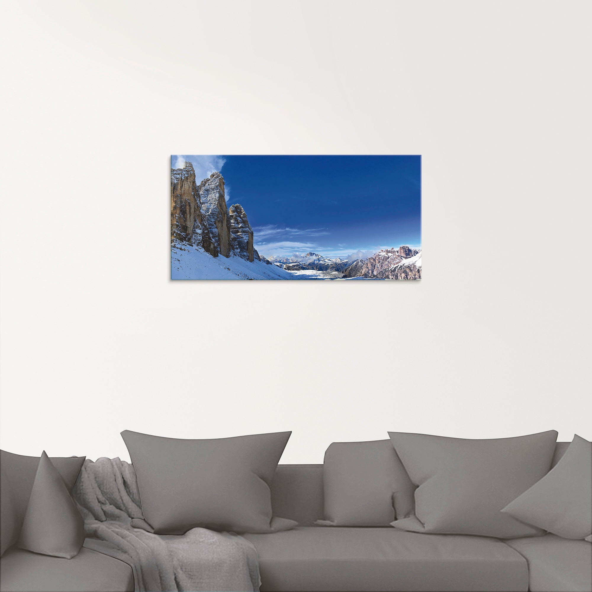 Artland Glasbild »Drei Zinnen Umrundung in den Dolomiten«, Himmel, (1 St.), in verschiedenen Größen