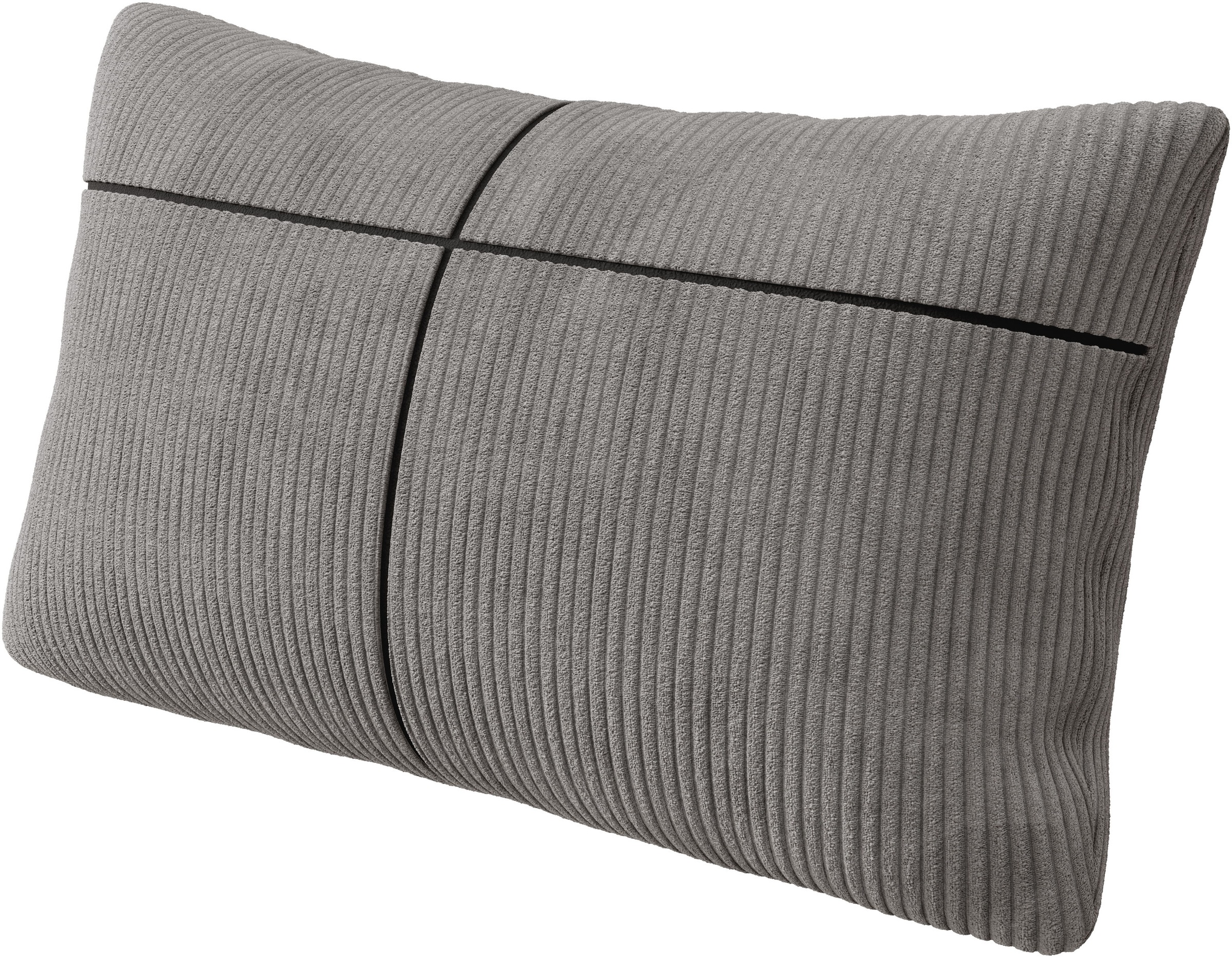 INOSIGN Ecksofa »Cross, mit softem Sitz, L-Form, wendbare Zierkissen, Breite 284 cm«, Couch mit vielen Kissen, stylische Kreuznaht, elegante Metallfüße