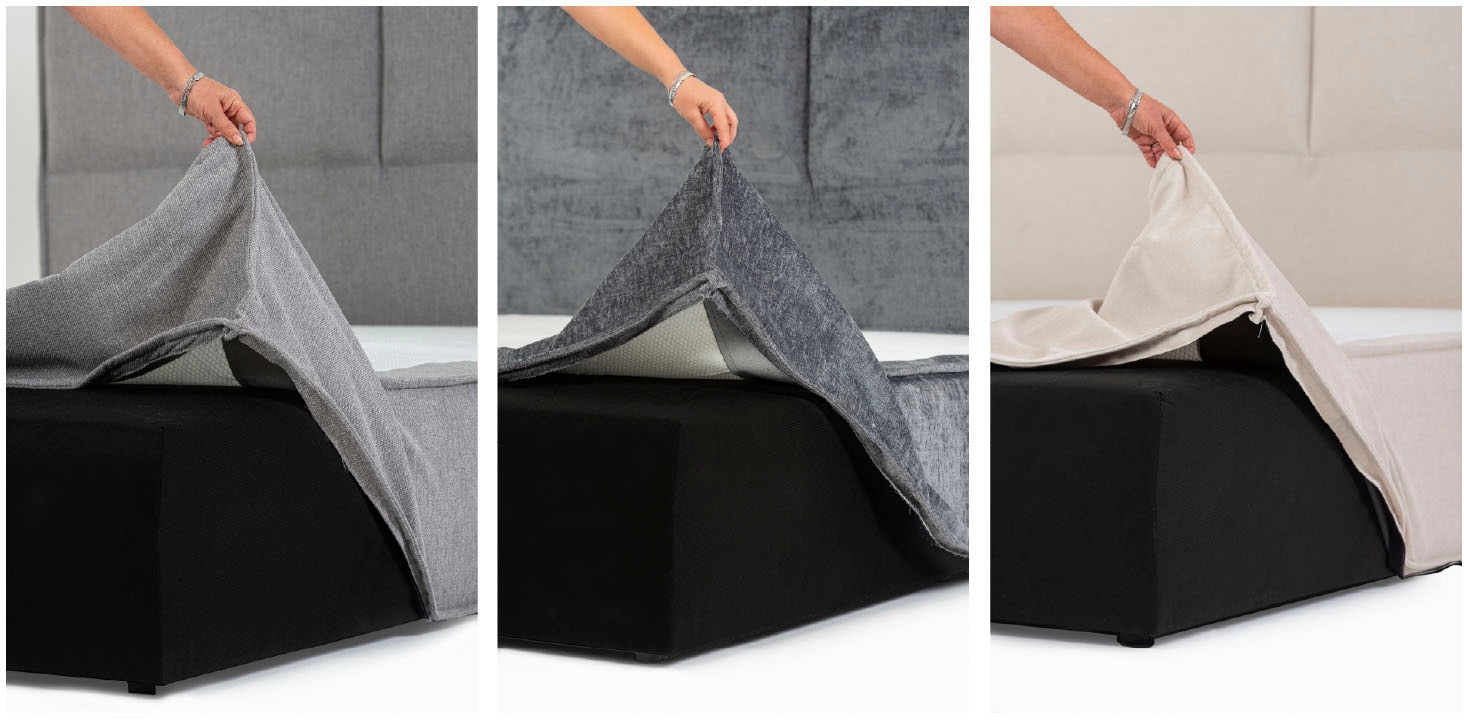 Home affaire Boxspringbett »Sophielle, erhältlich in den Breite 160, 180 & 200cm« inkl. Topper und Taschen-Federkernmatratze