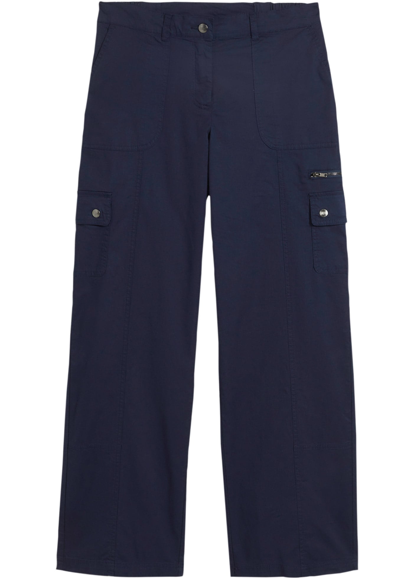 bonprix Cargohose  aus Baumwolle mit Elasthan, weite Passform, reguläre Passform