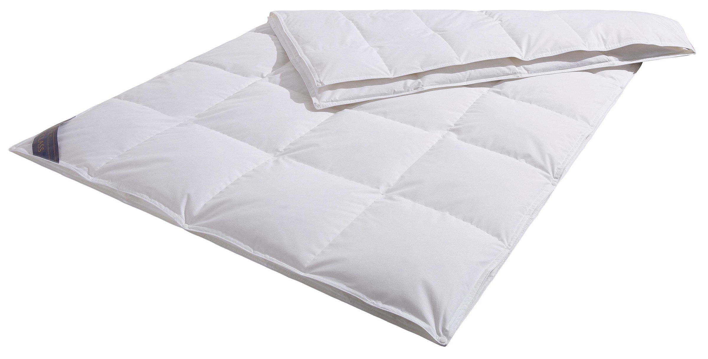 Hanse by RIBECO Daunenbettdecke »Jonas, 4-Jahreszeitenbettdecke 135x200 & 155x220 cm«, 4-Jahreszeiten, Füllung 90% Daunen, 10% Federn, Bezug 100% Baumwolle, (1 St.), Bettdecke für alle Jahreszeiten, Made in Germany