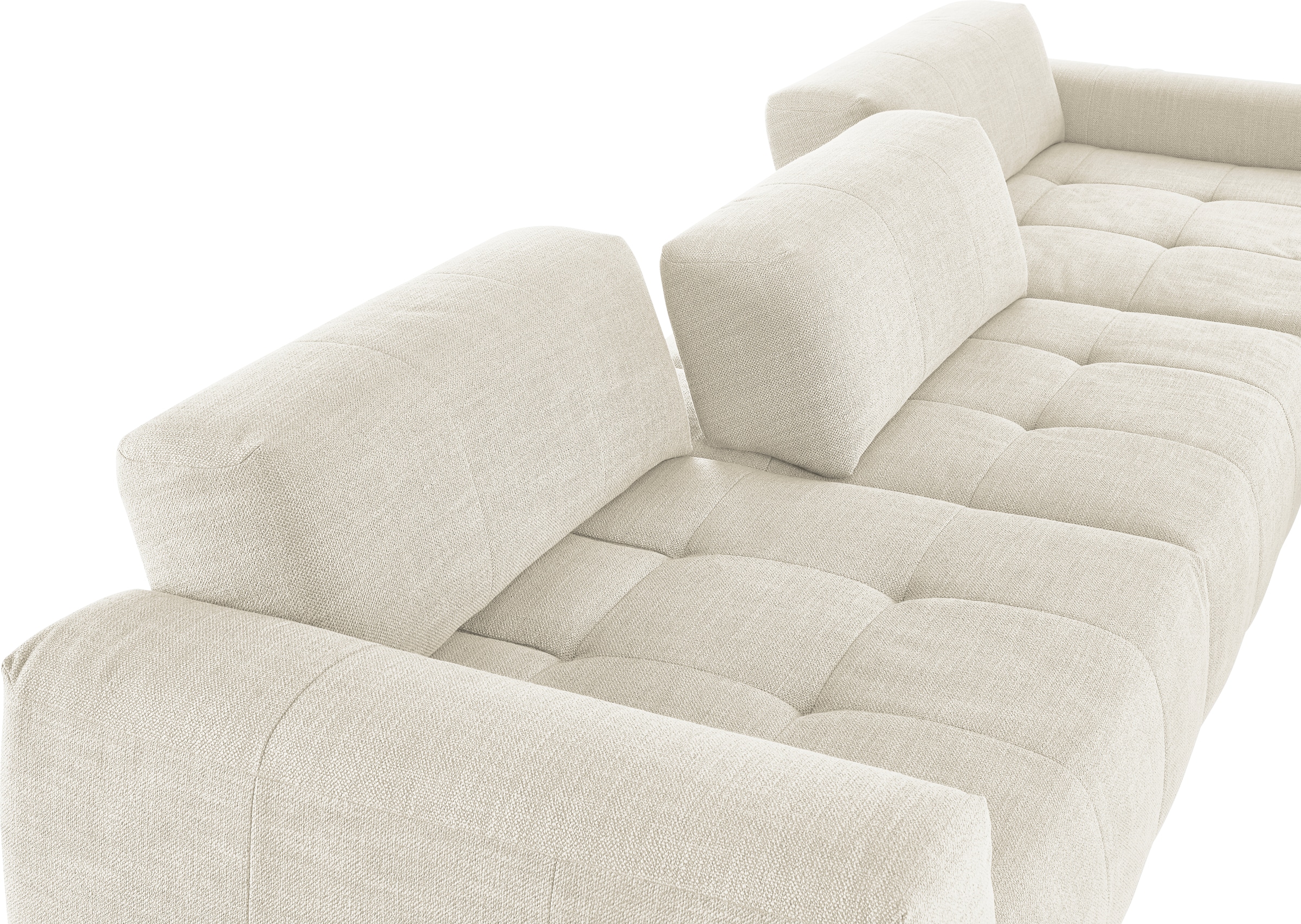 3C Candy Ecksofa »Yoshy mit Komfortfunktionen, modern und bequem, L-Form«, Zwei verschiedene Sitztiefen durch verstellbare Rückenlehne