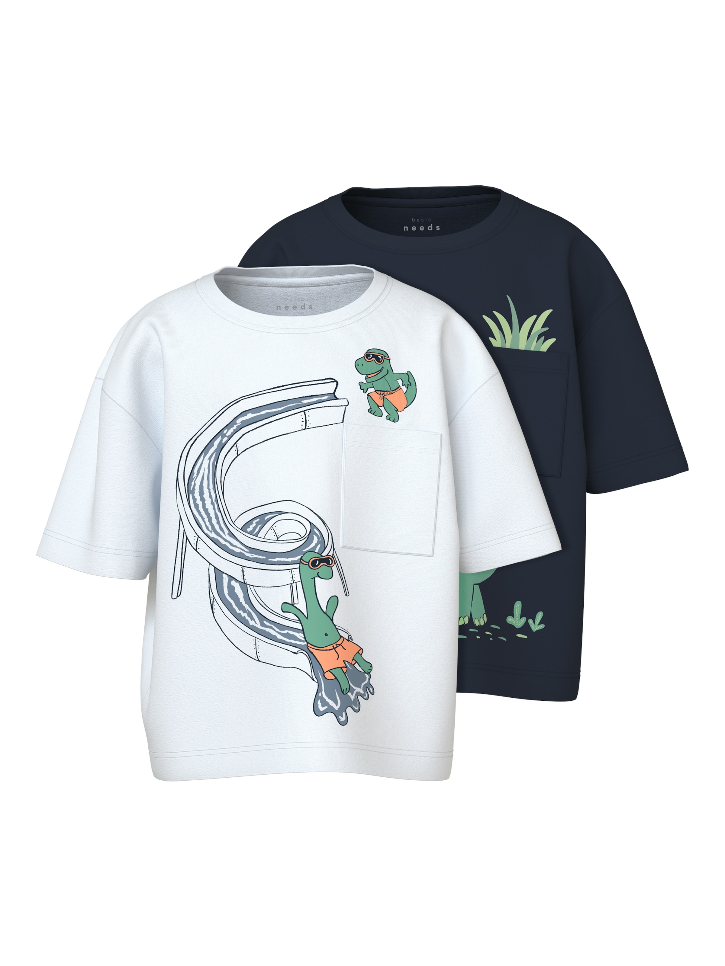 Name It Kurzarmshirt »NMMVILIAN 2P SS RLX TOP«, (Packung, 2 tlg.)