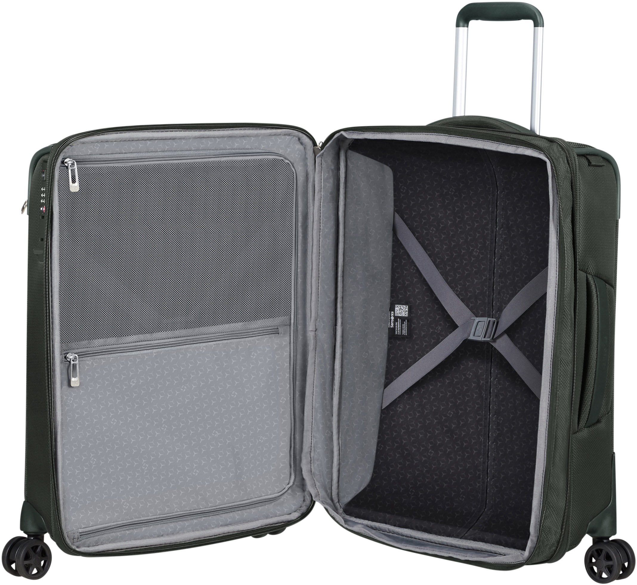 Samsonite Weichgepäck-Trolley »RESPARK, 55 cm«, 4 St. Rollen, aus recyceltem Material; mit Volumenerweiterung & 15,6-Zoll Laptopfach