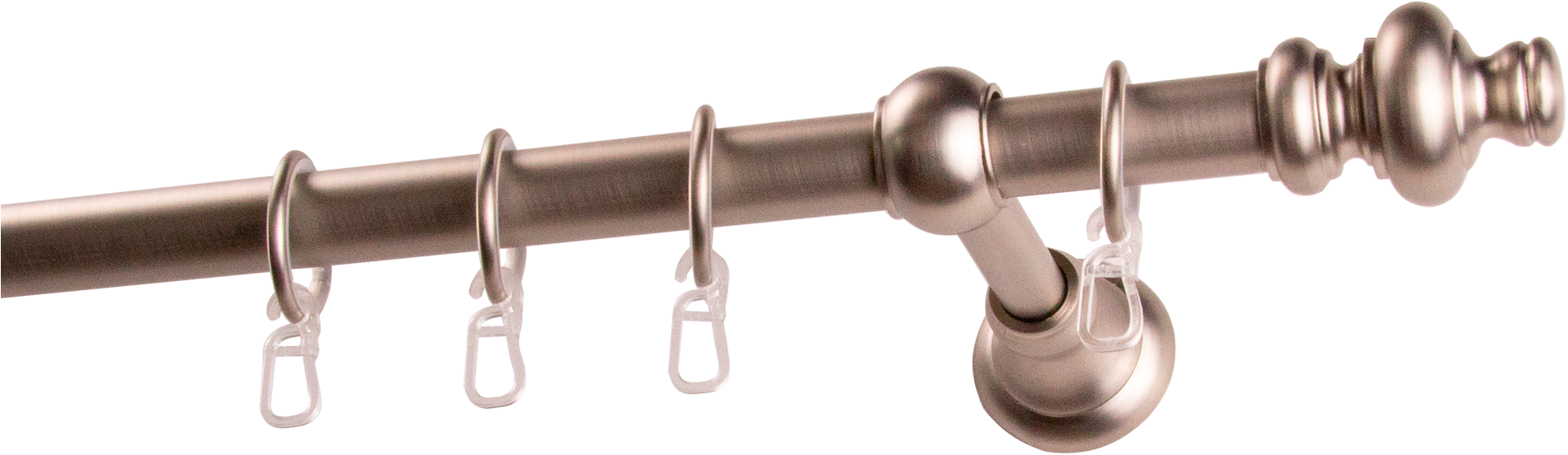GARESA Gardinenstange »ANDREA« Ø 20 mm 1 läufig-läufig Wunschmaßlänge Vorhanggarnitur, verlängerbar, Endknopf Profil groß, mit Ringen