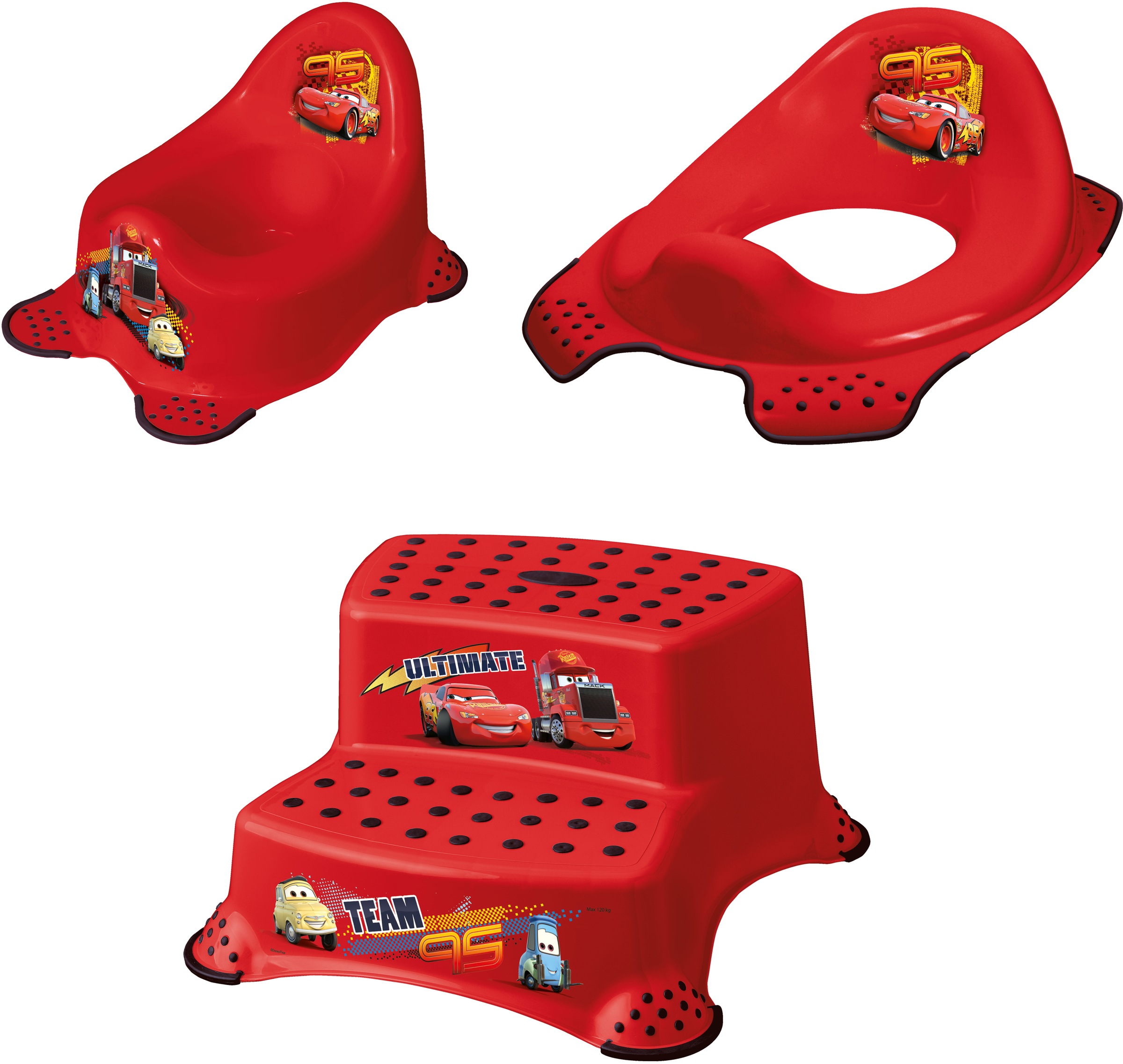keeeper Töpfchen »Cars, kirschrot«, Kinderpflege-Set - Töpfchen, Toilettensitz und Tritthocker; Made in Europe