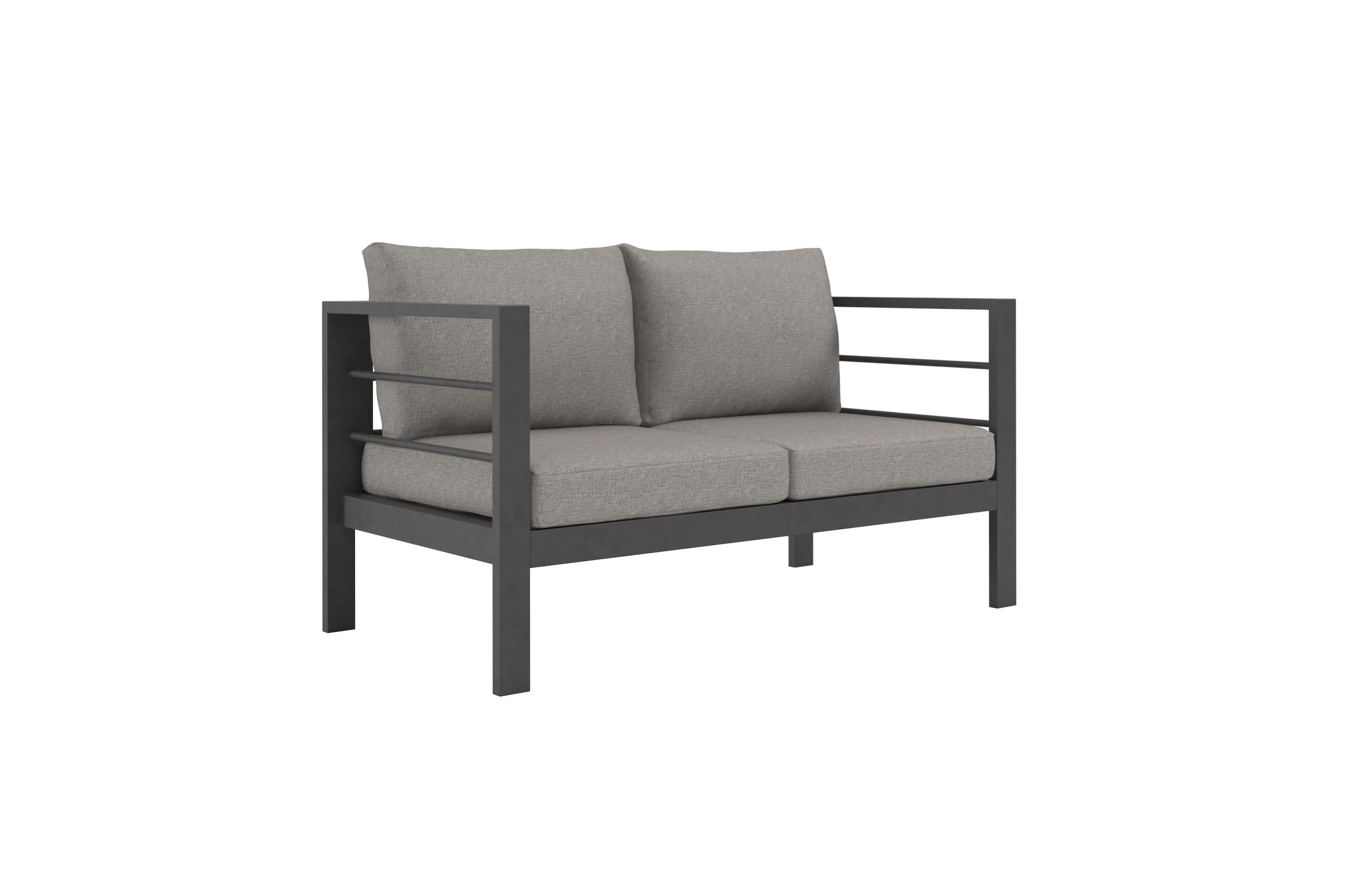 KONIFERA Gartenlounge-Set »»New Jersey««, (Set, 12 tlg., 1x2er Sofa, 2 Sessel, Tisch 62x110x41 cm, inkl. Auflagen), Tischplatte aus Nonwood