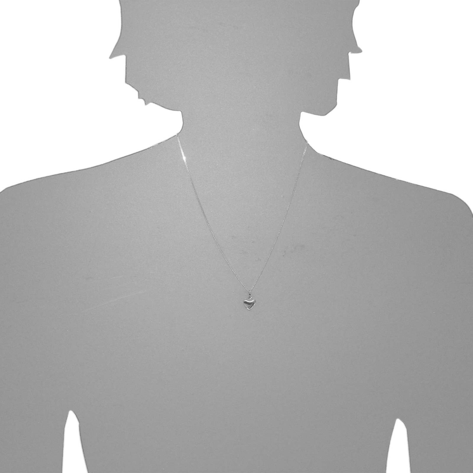 OSTSEE-SCHMUCK Kette mit Anhänger »- Herz 10 mm - Silber 925/000 - Zirkonia«