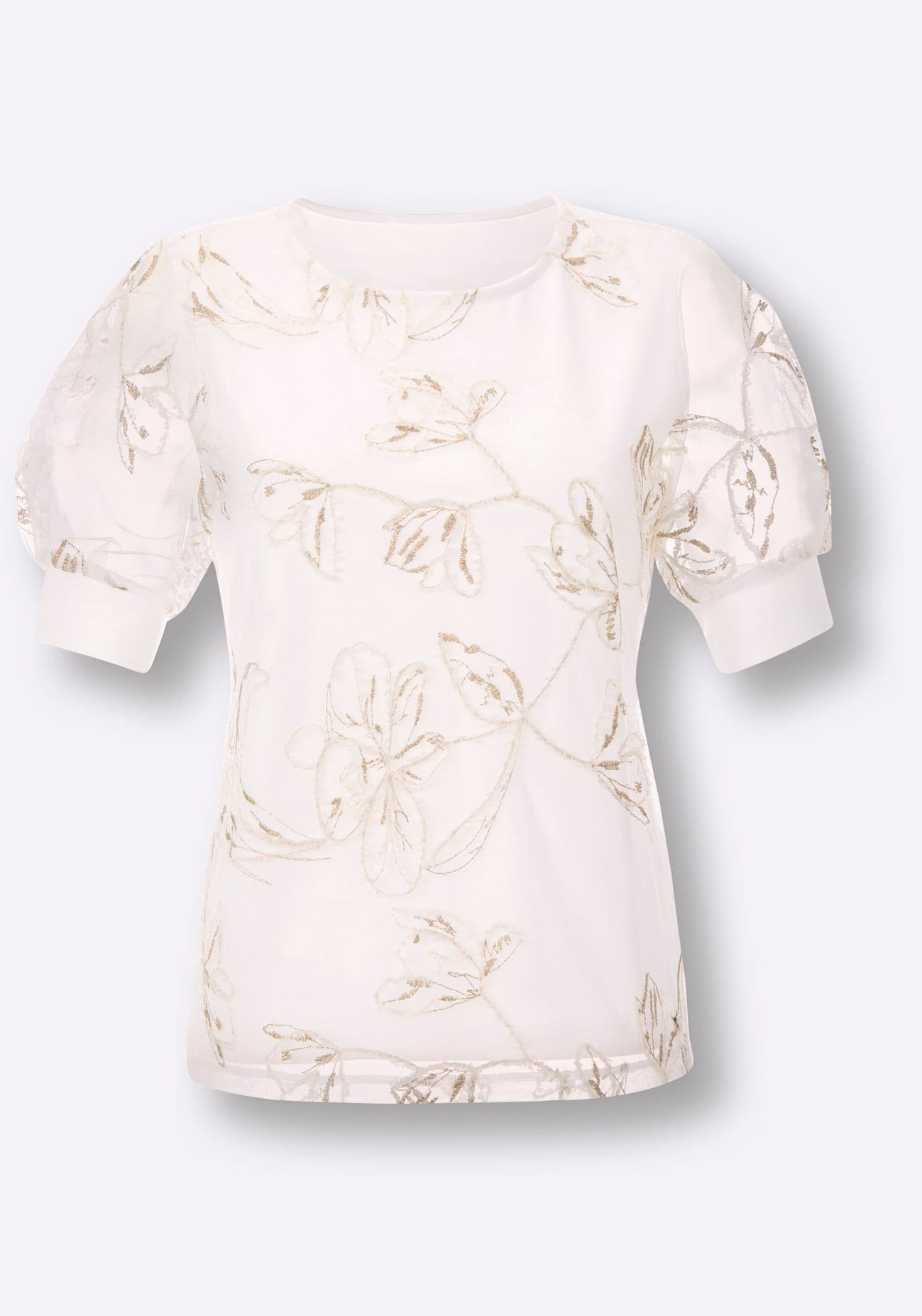 CREATION L PREMIUM Rundhalsshirt »Mesh-Shirt« 1 tlg.