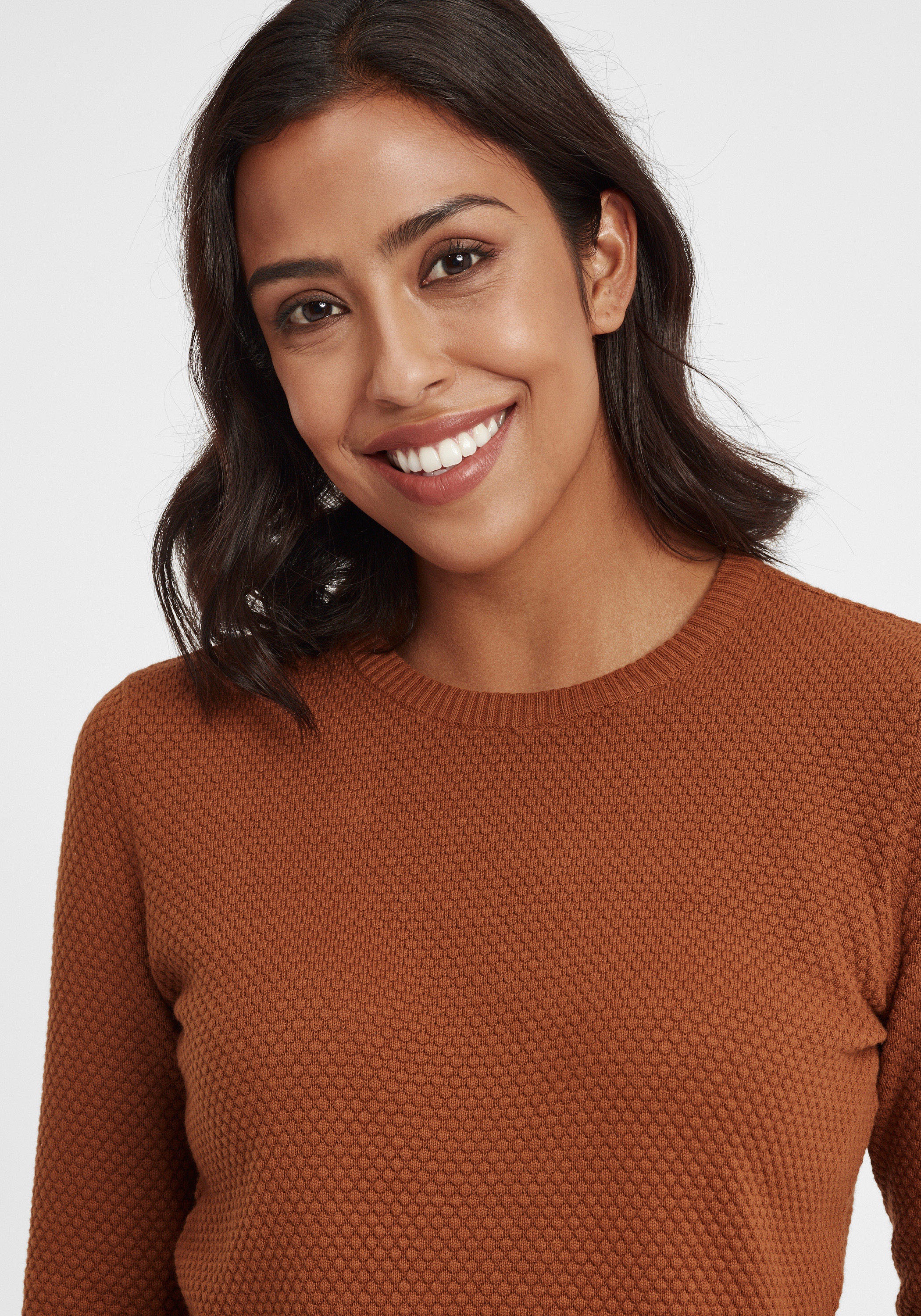 OXMO Strickfleece-Pullover »Strickpullover OXSarah«