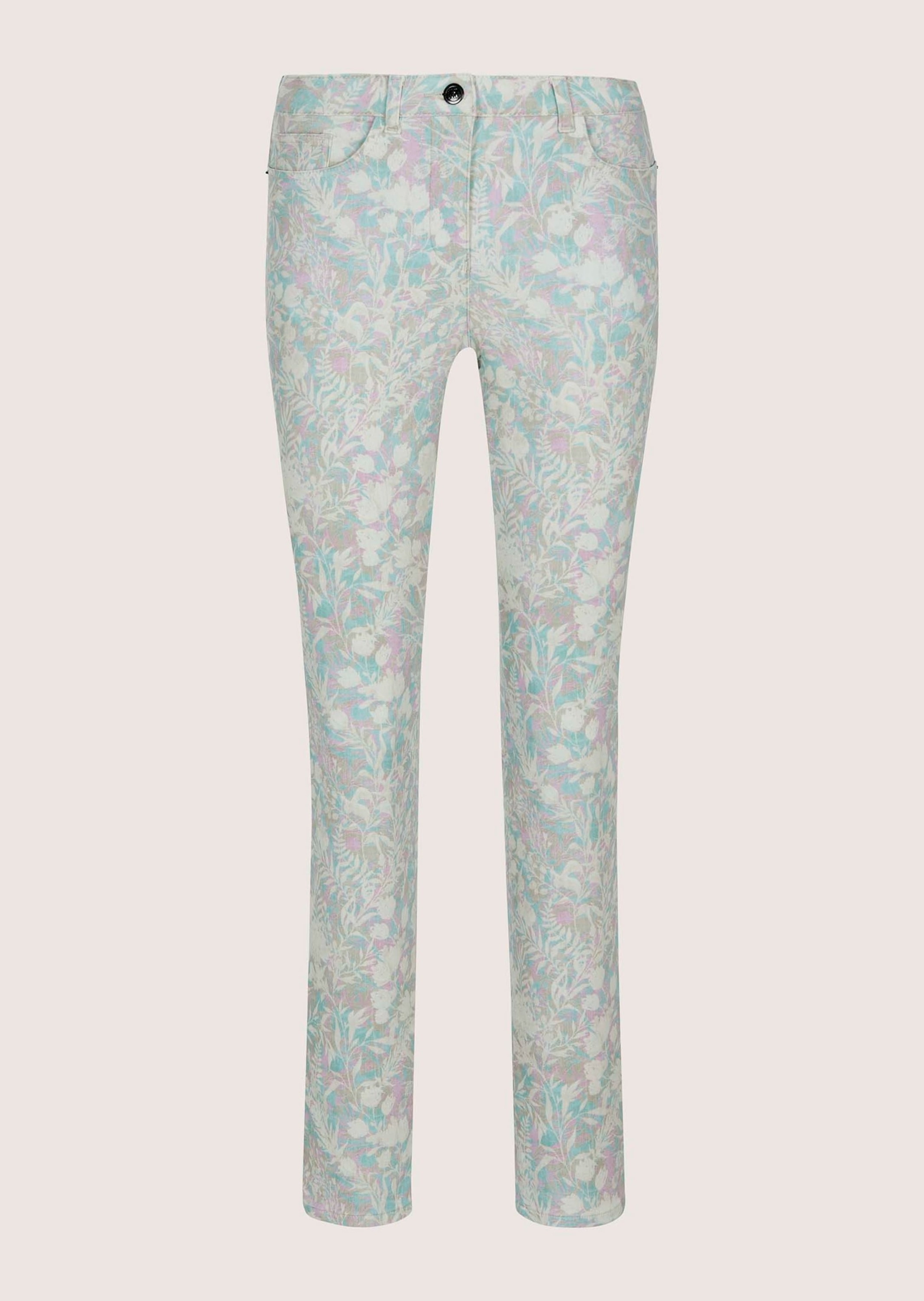 MADELEINE Chinos »Druckhose Baumwollhose mit floralem Print«  Allover-Print