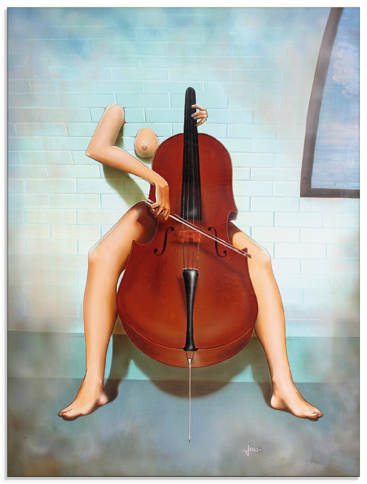 Artland Glasbild »Cello«, Instrumente, (1 St.)