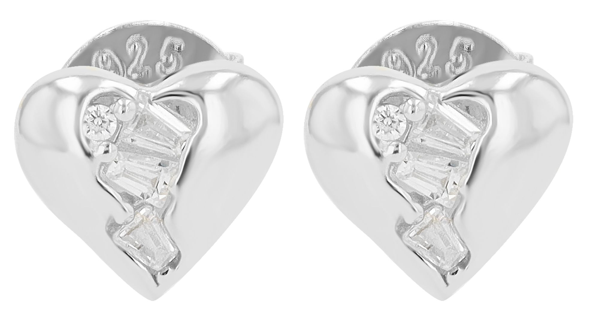 Adelia´s Paar Ohrstecker »Damen Ohrringe ¿ Ohrstecker aus 925 Silber mit Zirkonia«