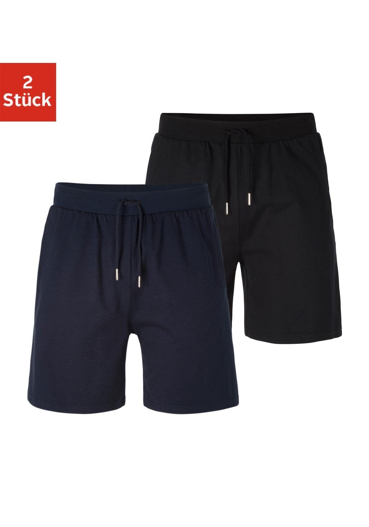 AUTHENTIC LE JOGGER Schlafshorts »kurze Relaxshort, mit Kordel, Jogginghose,«, aus reiner Baumwolle