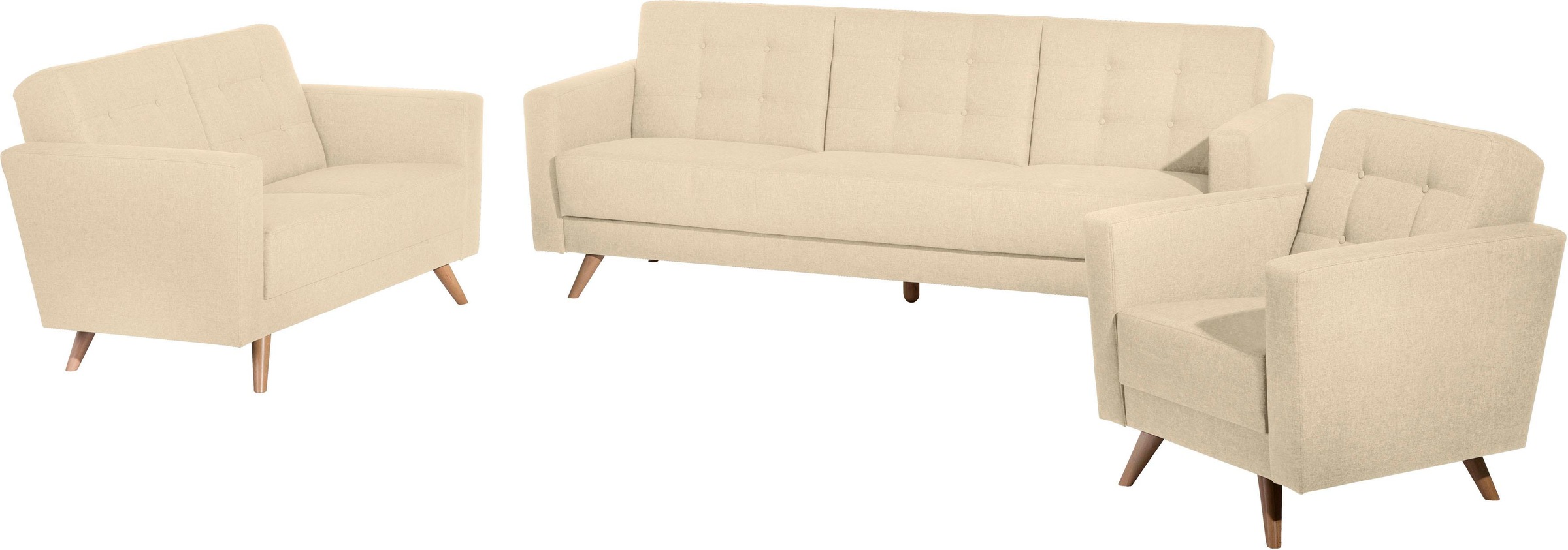 Max Winzer® 3-Sitzer »Julius Kippcouch mit komfortablem Federkern, klassisch und modern«, Schlafsofa, inklusive Bettfunktion & Bettkasten, Breite 224 cm