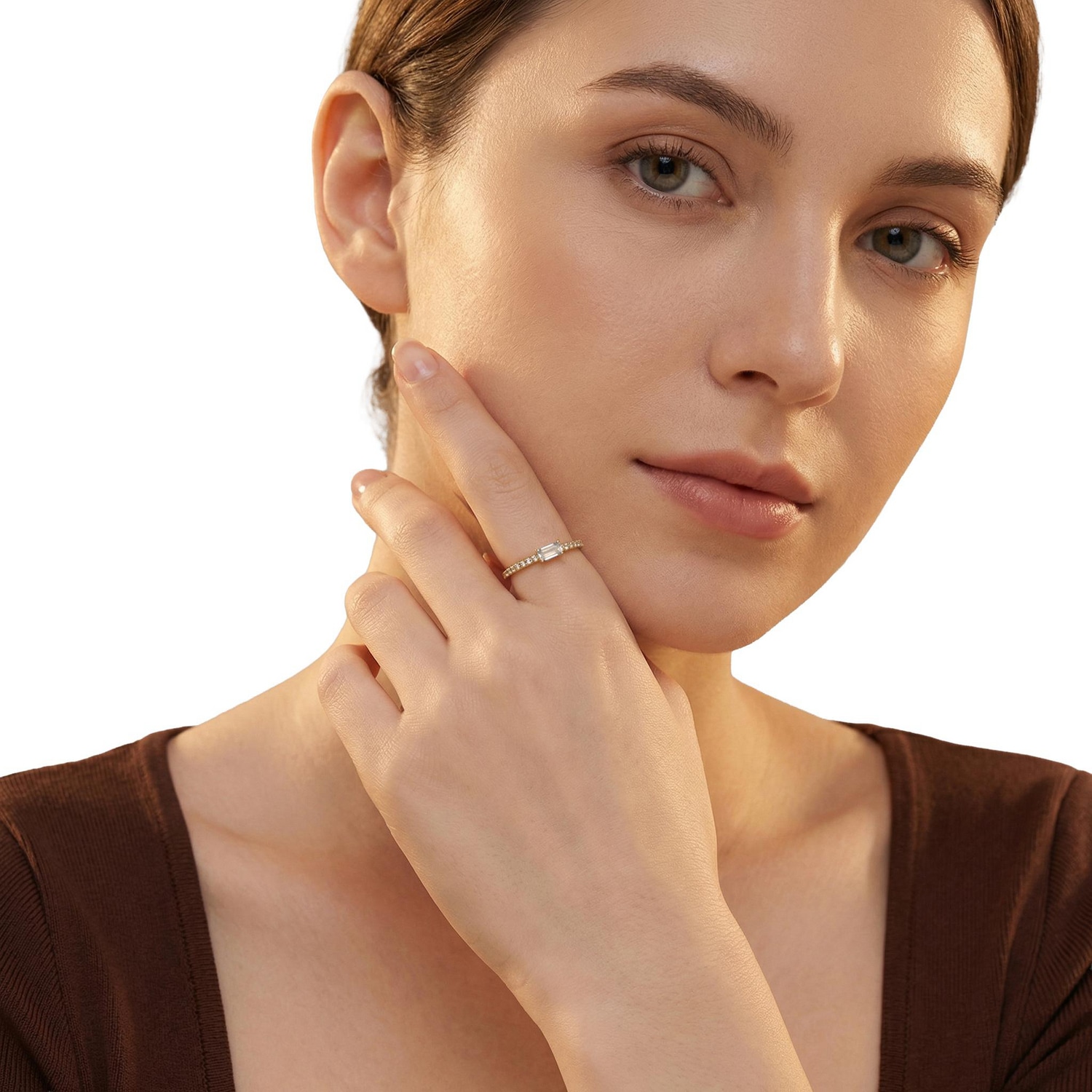 Amor Fingerring mit Zirkonia (synth.)