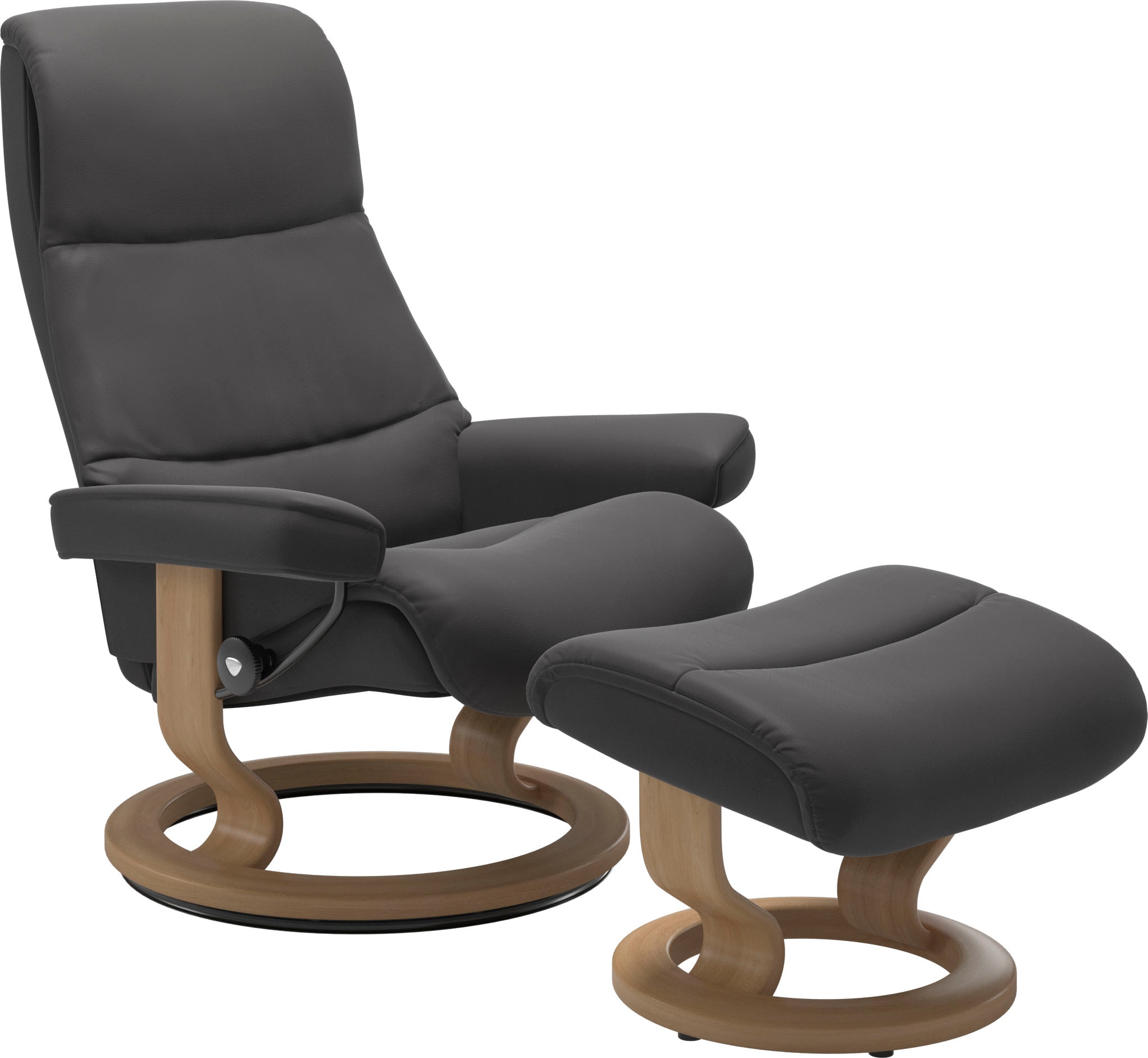Stressless® Relaxsessel »View« Set, Relaxsessel mit Hocker,  mit Classic Base, Größe S,Gestell Eiche
