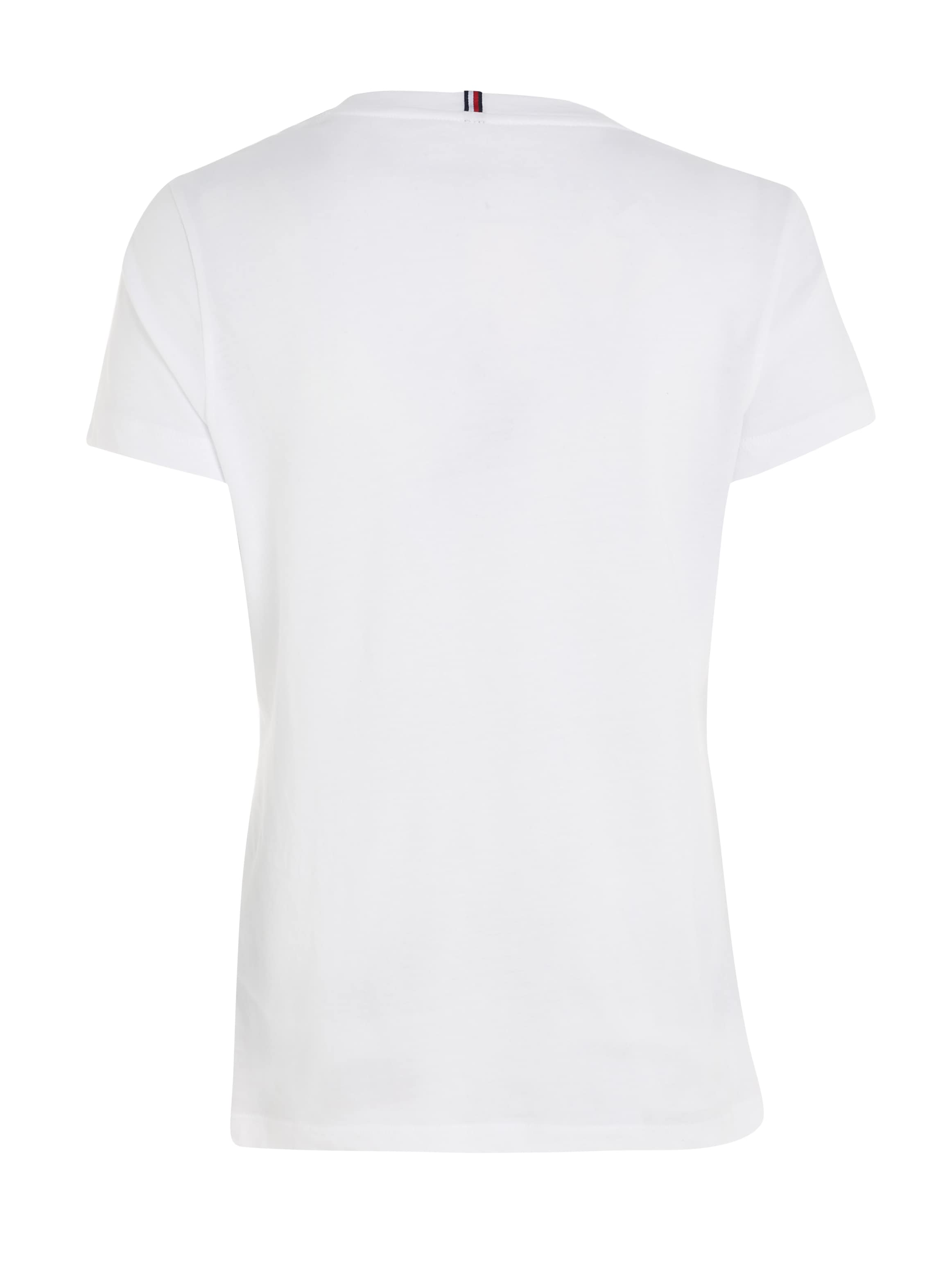 Tommy Hilfiger T-Shirt »HERITAGE V-NK TEE«, mit Tommy Hilfiger Logo-Flag auf der Brust