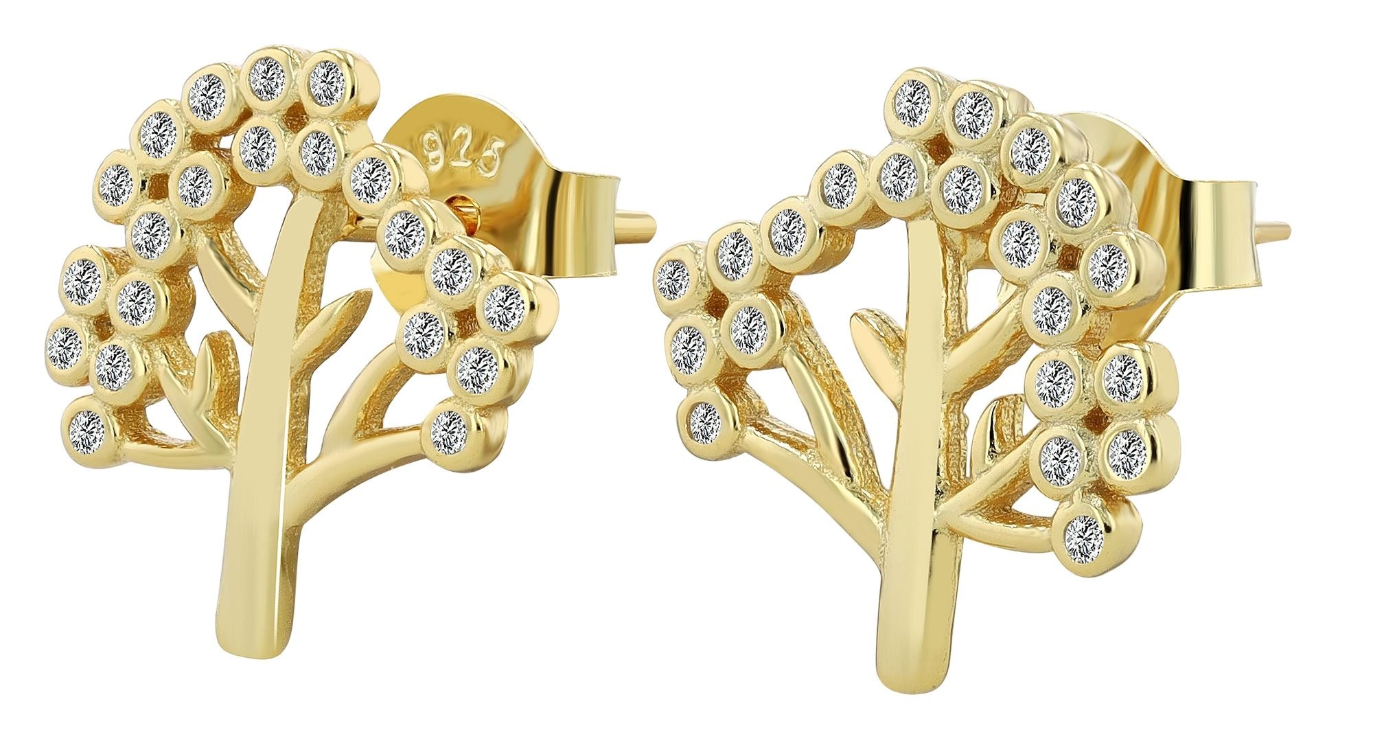 Adelia´s Paar Ohrstecker »Damen Ohrringe ¿ Ohrstecker Lebensbaum aus 925 Silber«