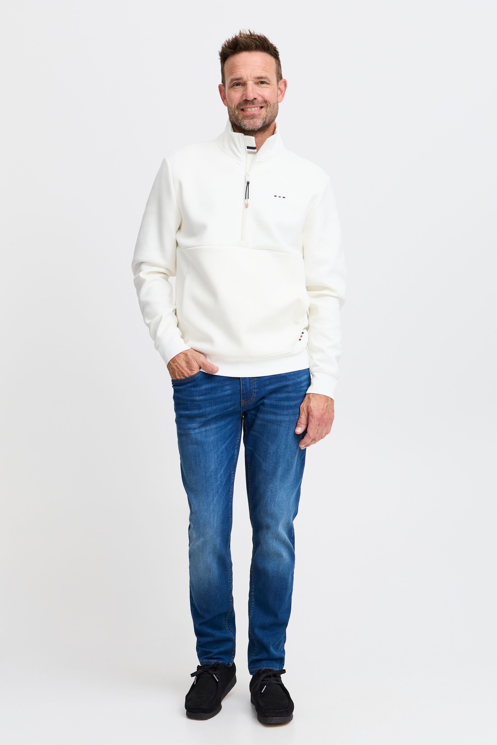 FQ1924 Longpullover »Sweatshirt FQWILLIAM zipneck sweatshirt«