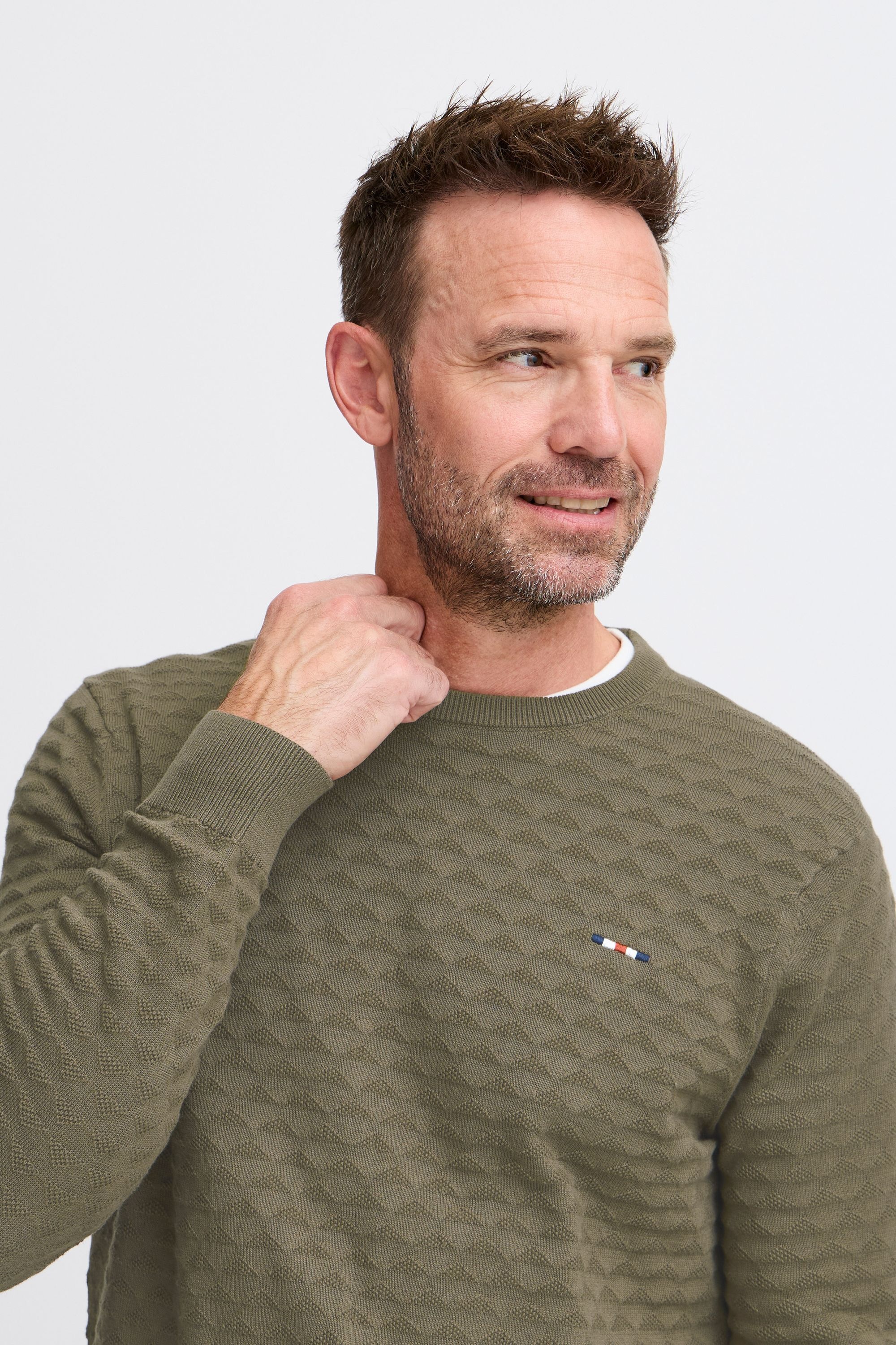 FQ1924 Strickfleece-Pullover »Strickpullover FQKYLE structure crewneck knit«